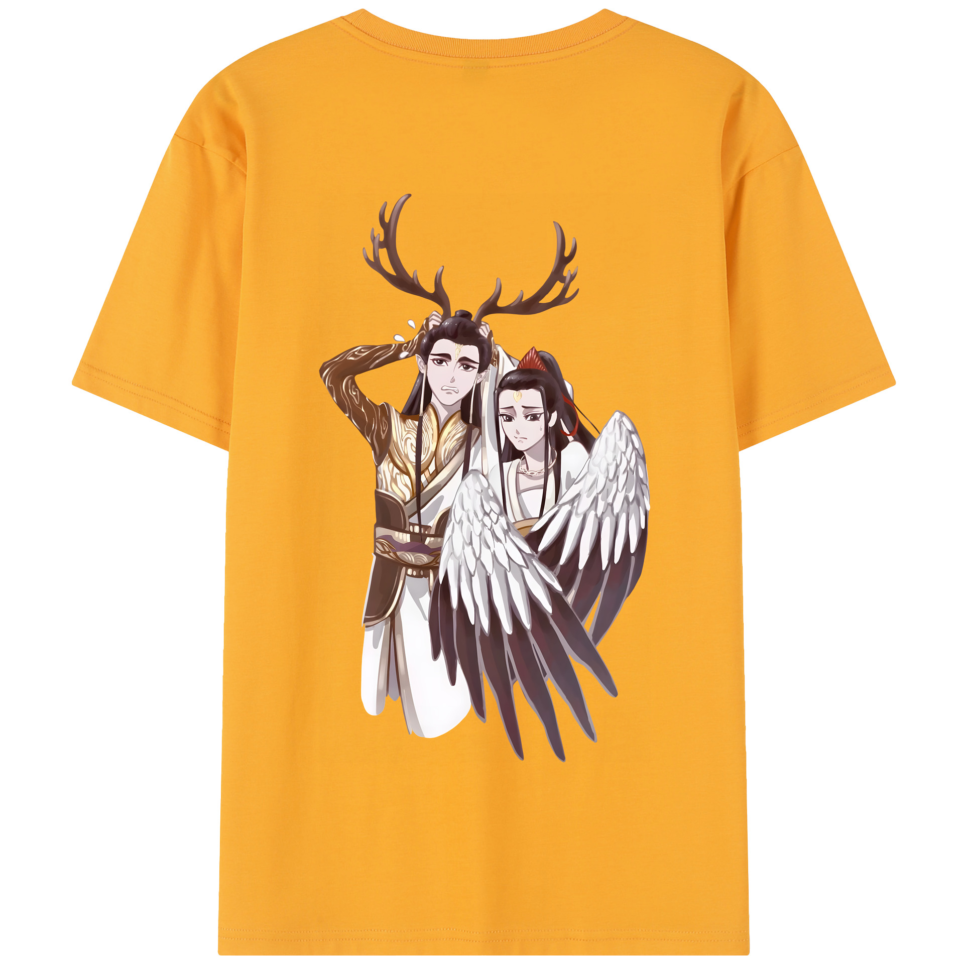 （画像用） Ne Zha 2 ナタ 魔童の大暴れ 綿100％半袖Tシャツ（背面プリント）