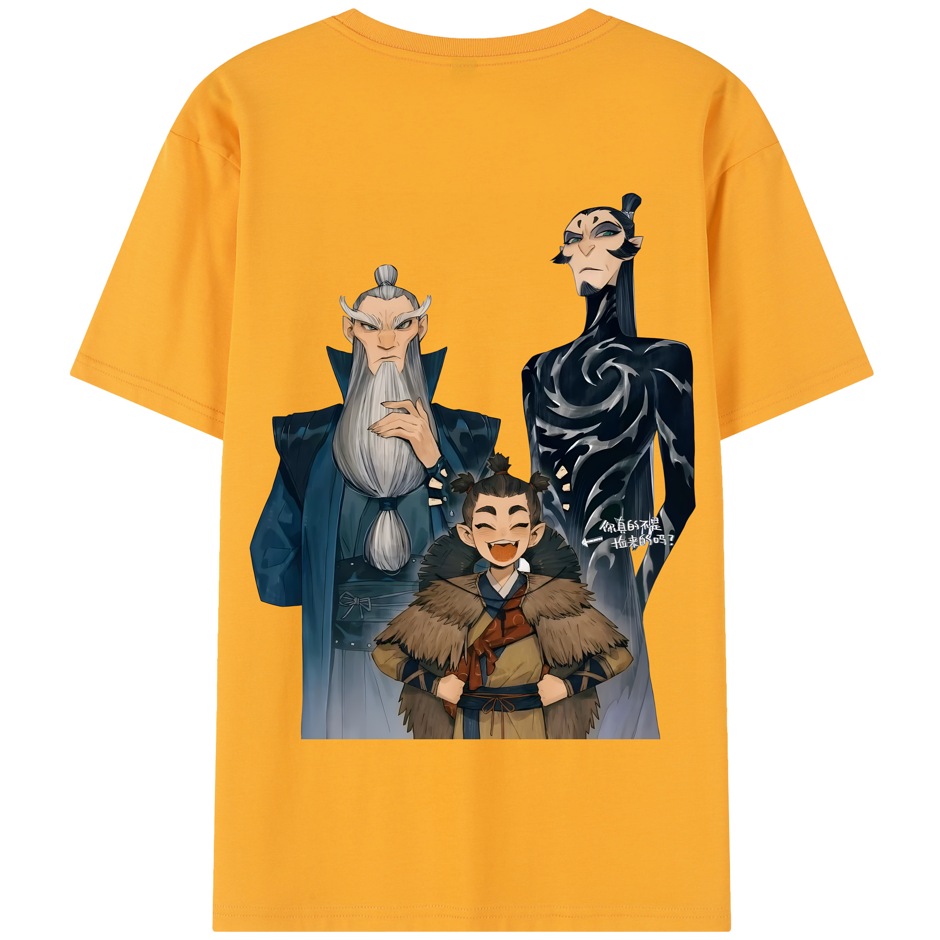 （画像用） Ne Zha 2 ナタ 魔童の大暴れ 綿100％半袖Tシャツ（背面プリント）