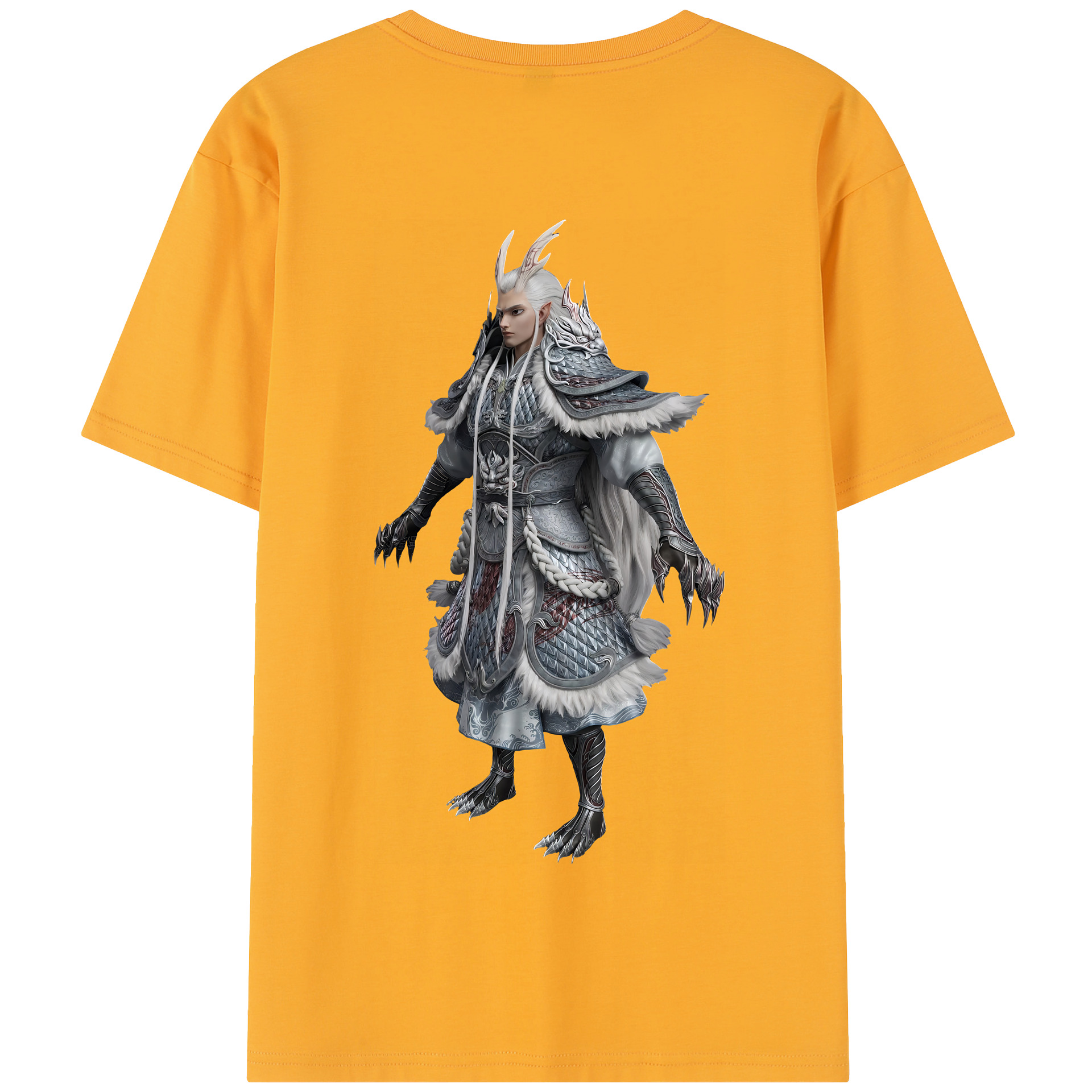 （画像用） Ne Zha 2 ナタ 魔童の大暴れ 綿100％半袖Tシャツ（背面プリント）