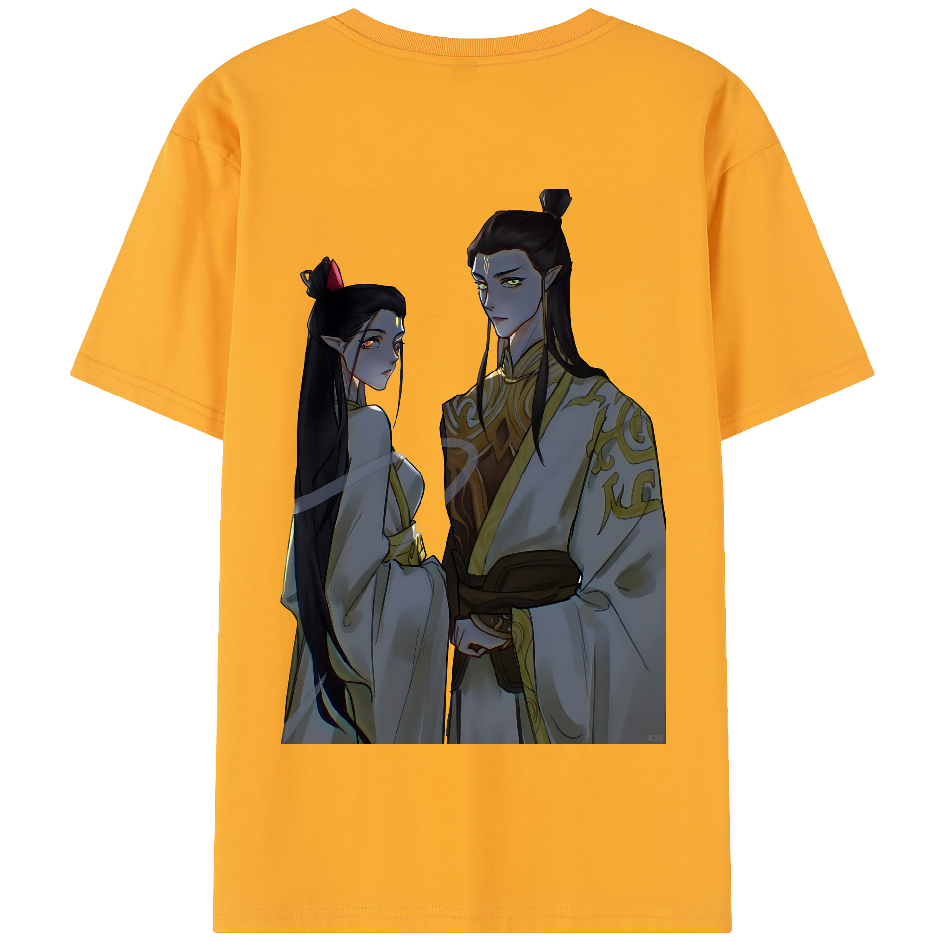 （画像用） Ne Zha 2 ナタ 魔童の大暴れ 綿100％半袖Tシャツ（背面プリント）