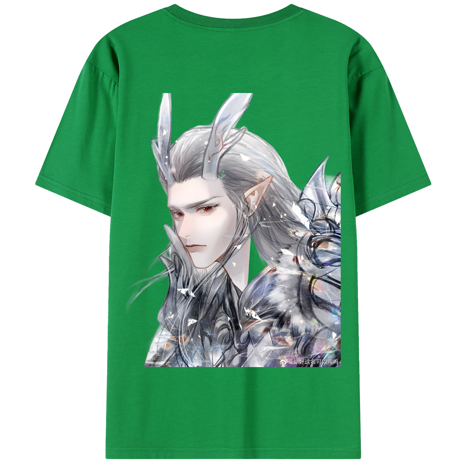 （画像用） Ne Zha 2 ナタ 魔童の大暴れ 綿100％半袖Tシャツ（背面プリント）