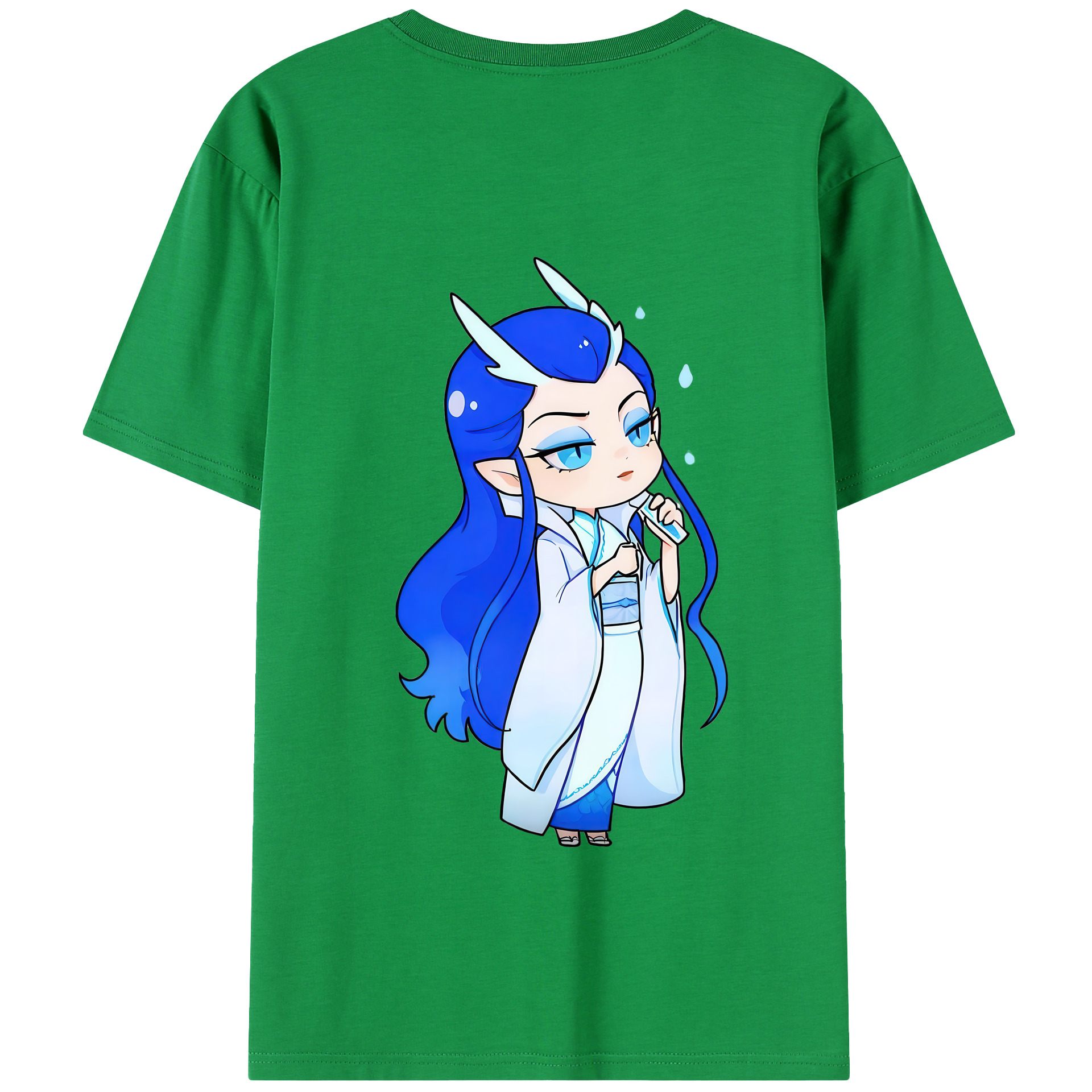 （画像用） Ne Zha 2 ナタ 魔童の大暴れ 綿100％半袖Tシャツ（背面プリント）