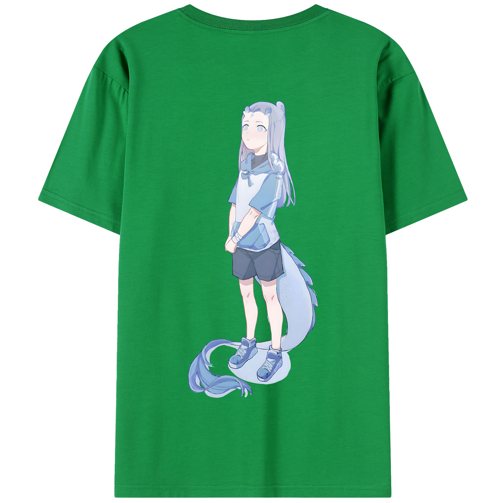 （画像用） Ne Zha 2 ナタ 魔童の大暴れ 綿100％半袖Tシャツ（背面プリント）