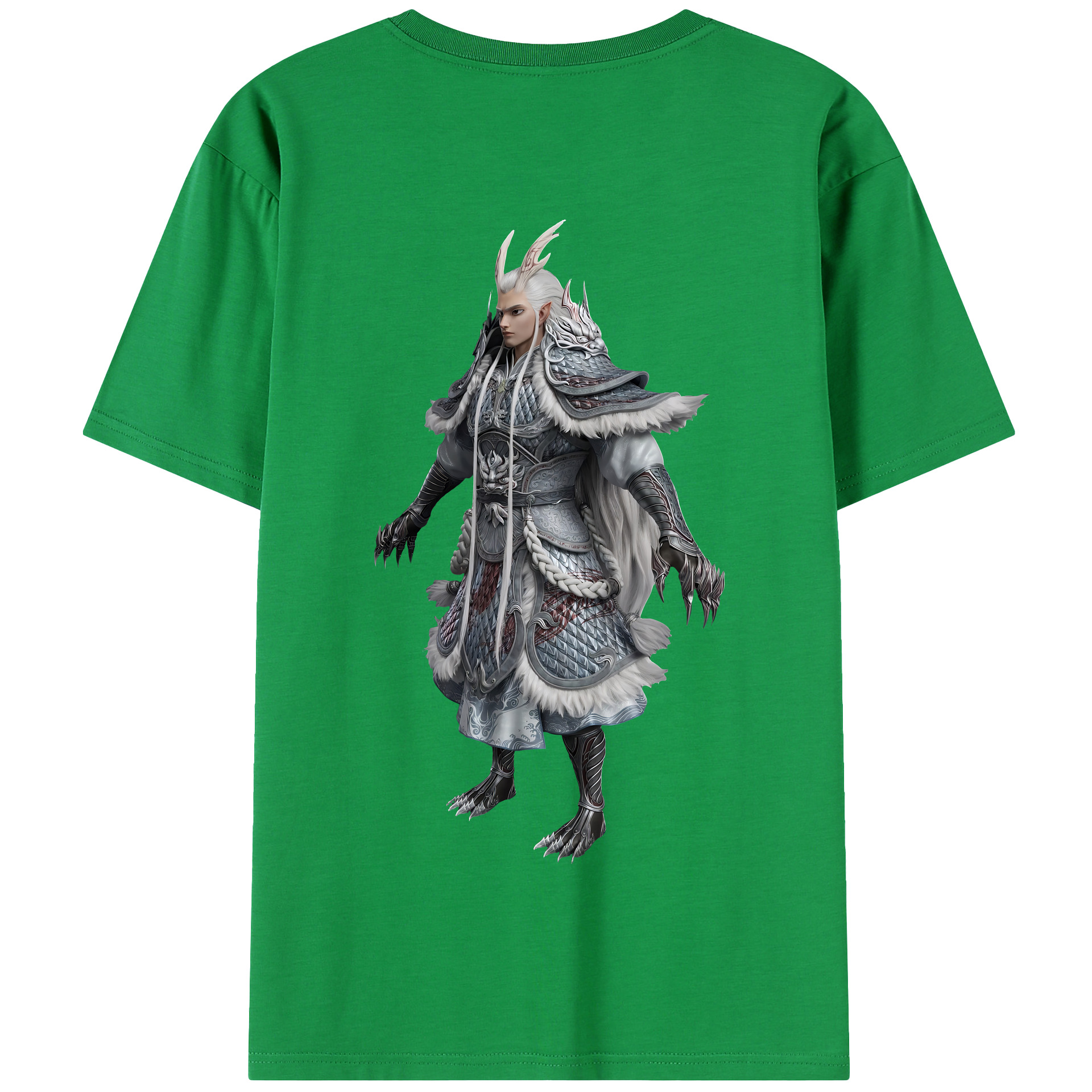 （画像用） Ne Zha 2 ナタ 魔童の大暴れ 綿100％半袖Tシャツ（背面プリント）