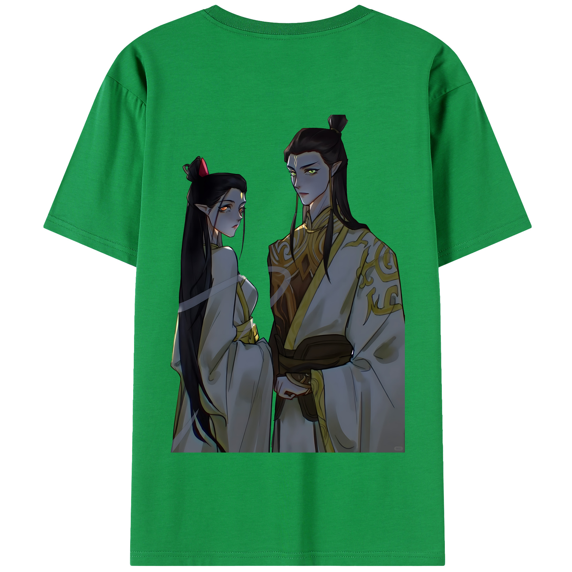 （画像用） Ne Zha 2 ナタ 魔童の大暴れ 綿100％半袖Tシャツ（背面プリント）