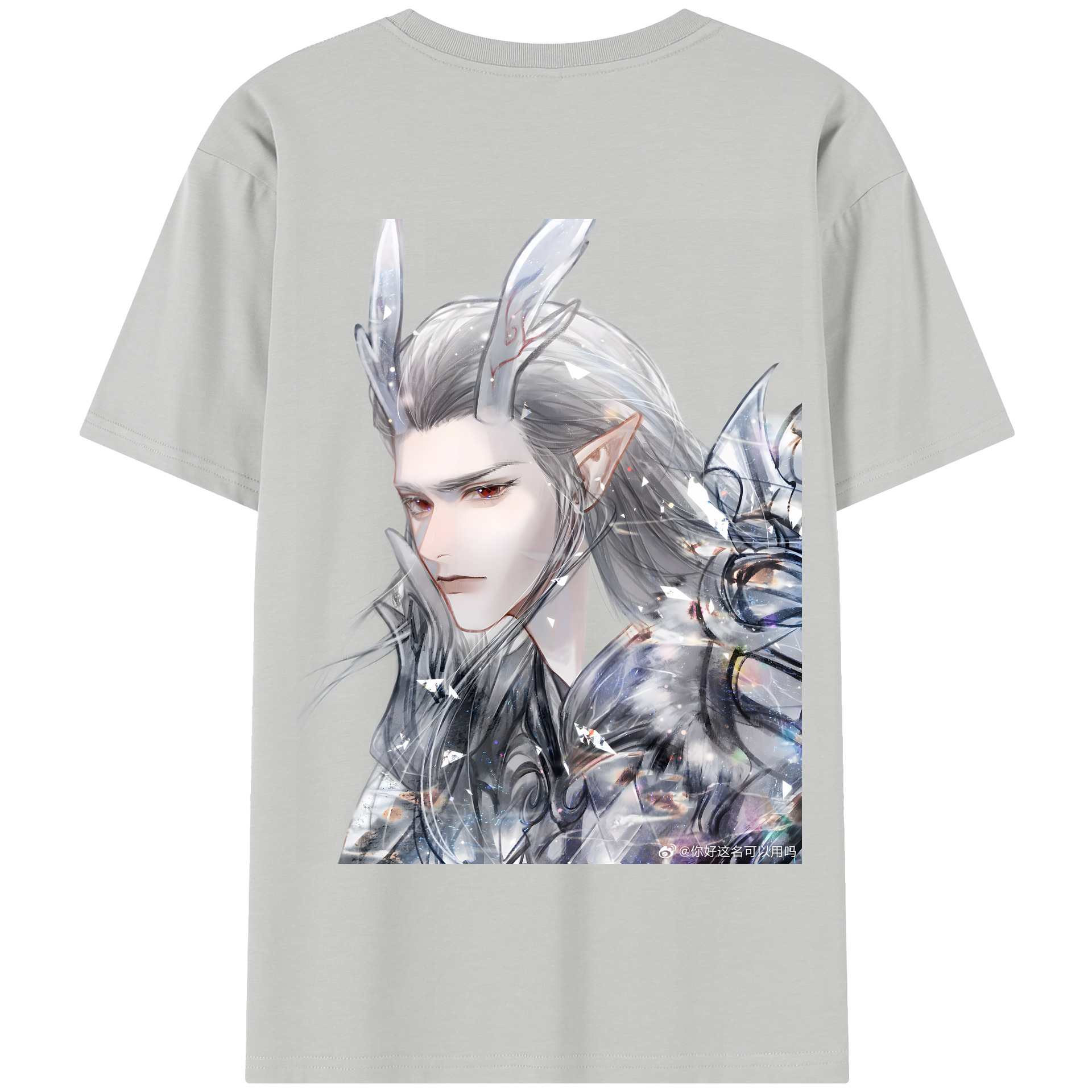 （画像用） Ne Zha 2 ナタ 魔童の大暴れ 綿100％半袖Tシャツ（背面プリント）