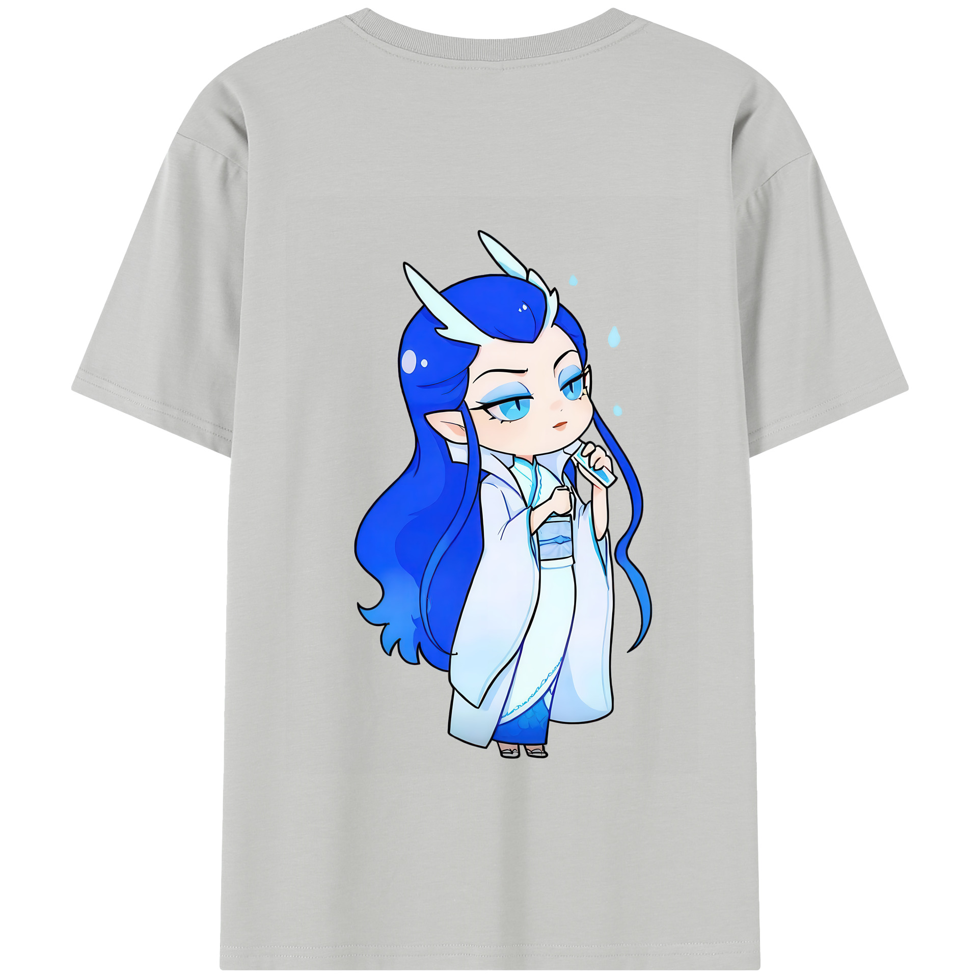 （画像用） Ne Zha 2 ナタ 魔童の大暴れ 綿100％半袖Tシャツ（背面プリント）