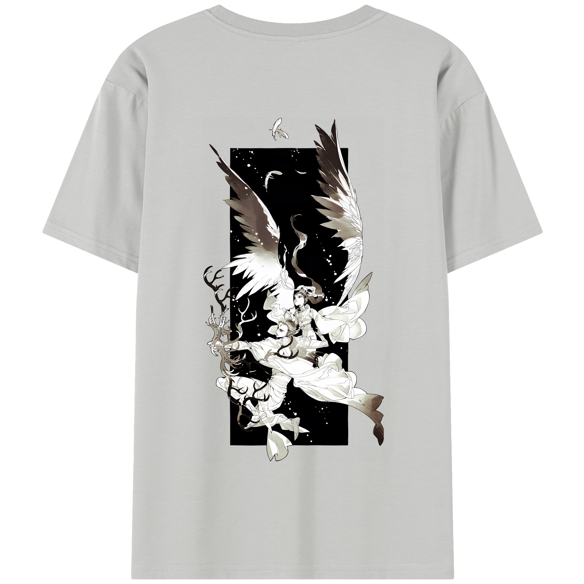 （画像用） Ne Zha 2 ナタ 魔童の大暴れ 綿100％半袖Tシャツ（背面プリント）