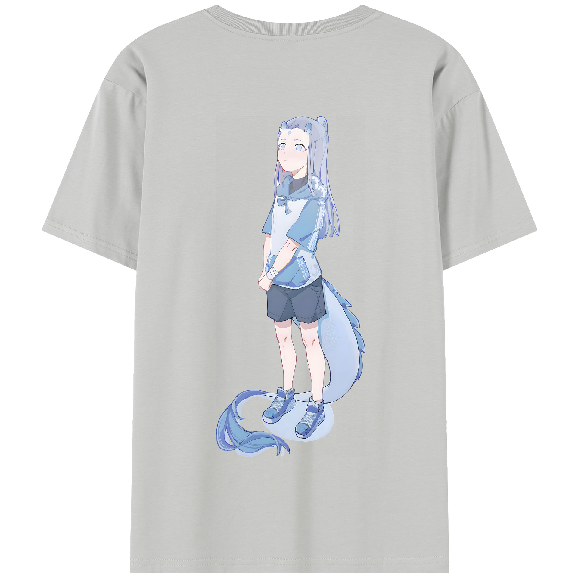 （画像用） Ne Zha 2 ナタ 魔童の大暴れ 綿100％半袖Tシャツ（背面プリント）