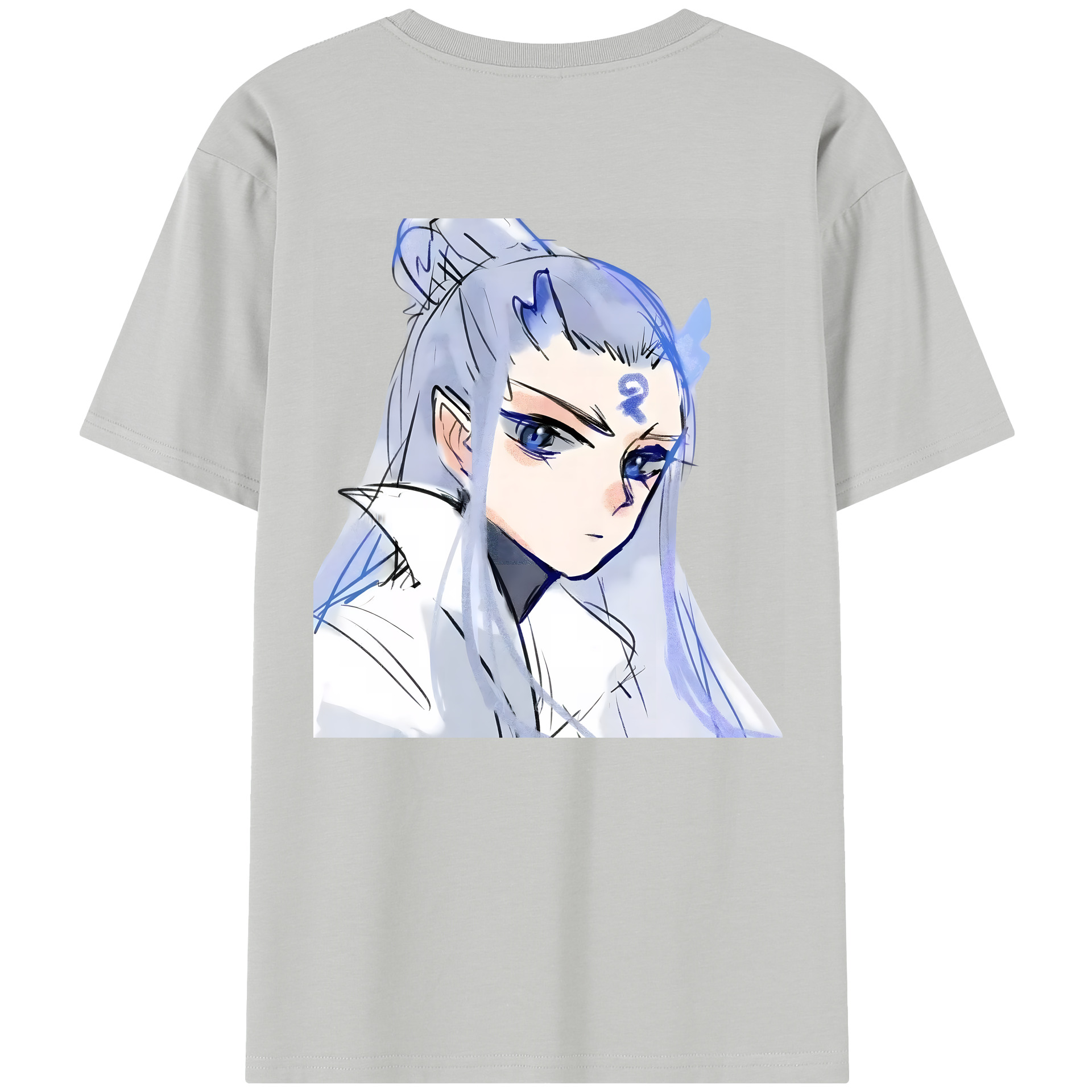 （画像用） Ne Zha 2 ナタ 魔童の大暴れ 綿100％半袖Tシャツ（背面プリント）