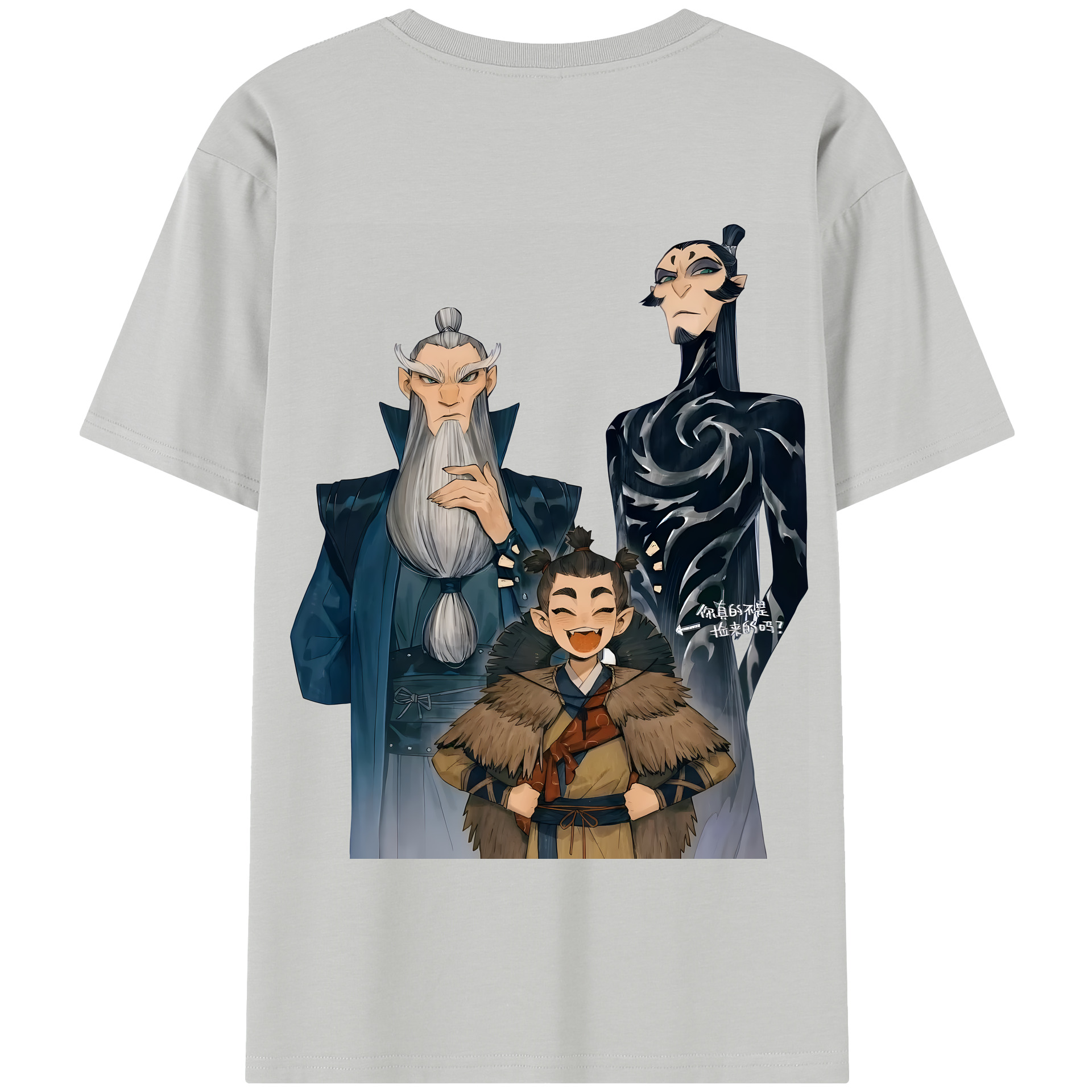（画像用） Ne Zha 2 ナタ 魔童の大暴れ 綿100％半袖Tシャツ（背面プリント）