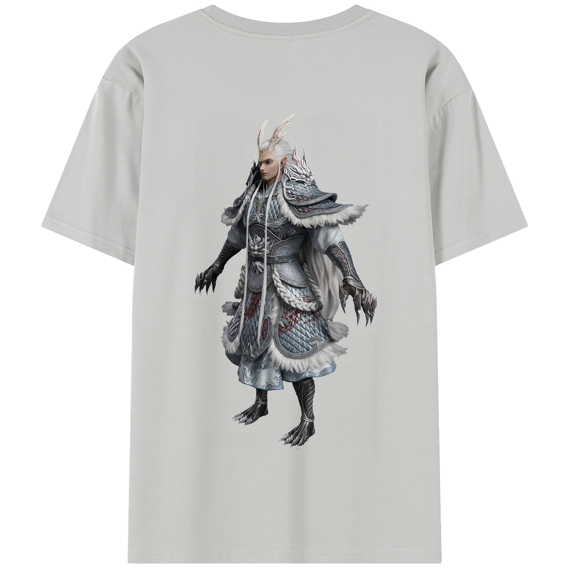 （画像用） Ne Zha 2 ナタ 魔童の大暴れ 綿100％半袖Tシャツ（背面プリント）