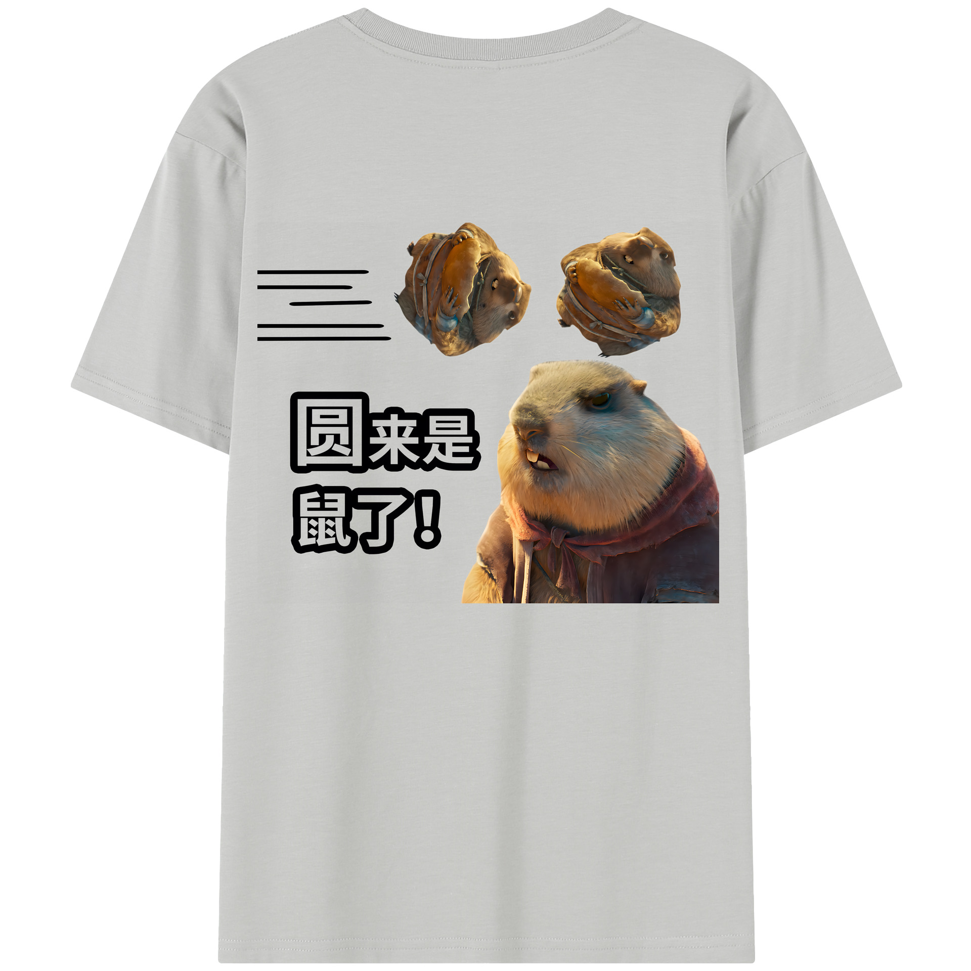 （画像用） Ne Zha 2 ナタ 魔童の大暴れ 綿100％半袖Tシャツ（背面プリント）