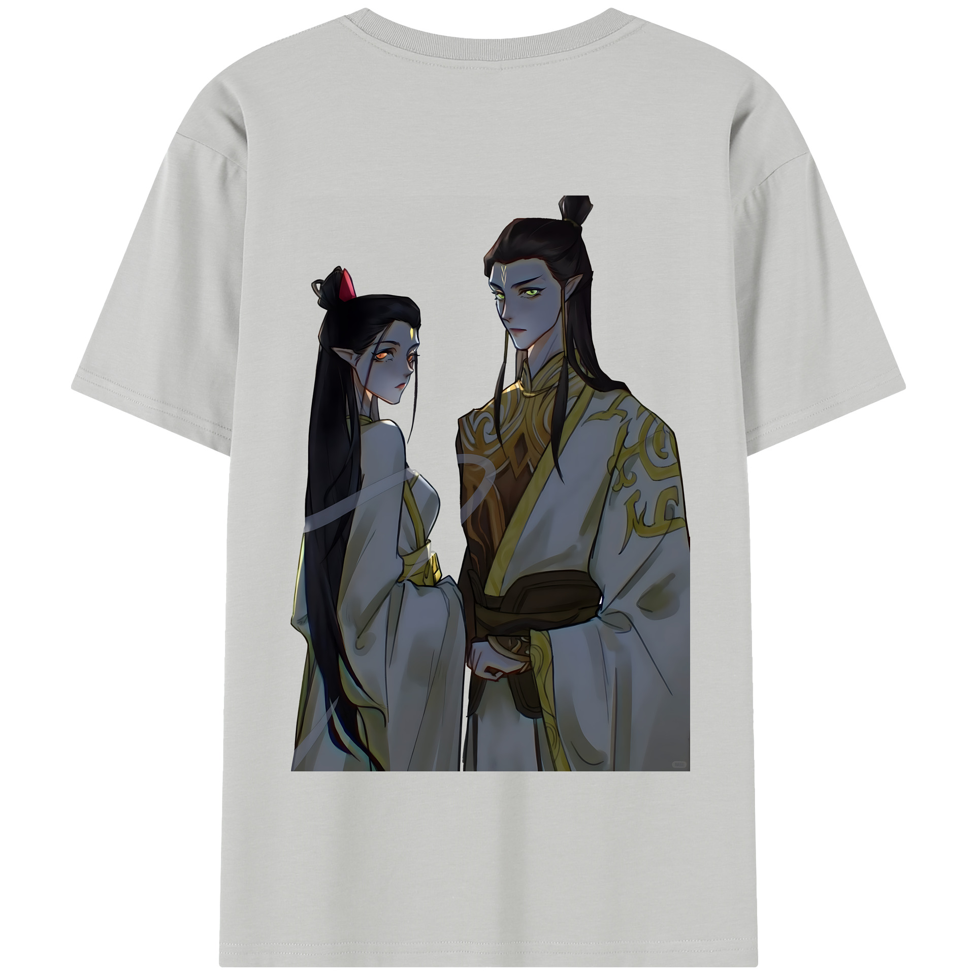 （画像用） Ne Zha 2 ナタ 魔童の大暴れ 綿100％半袖Tシャツ（背面プリント）