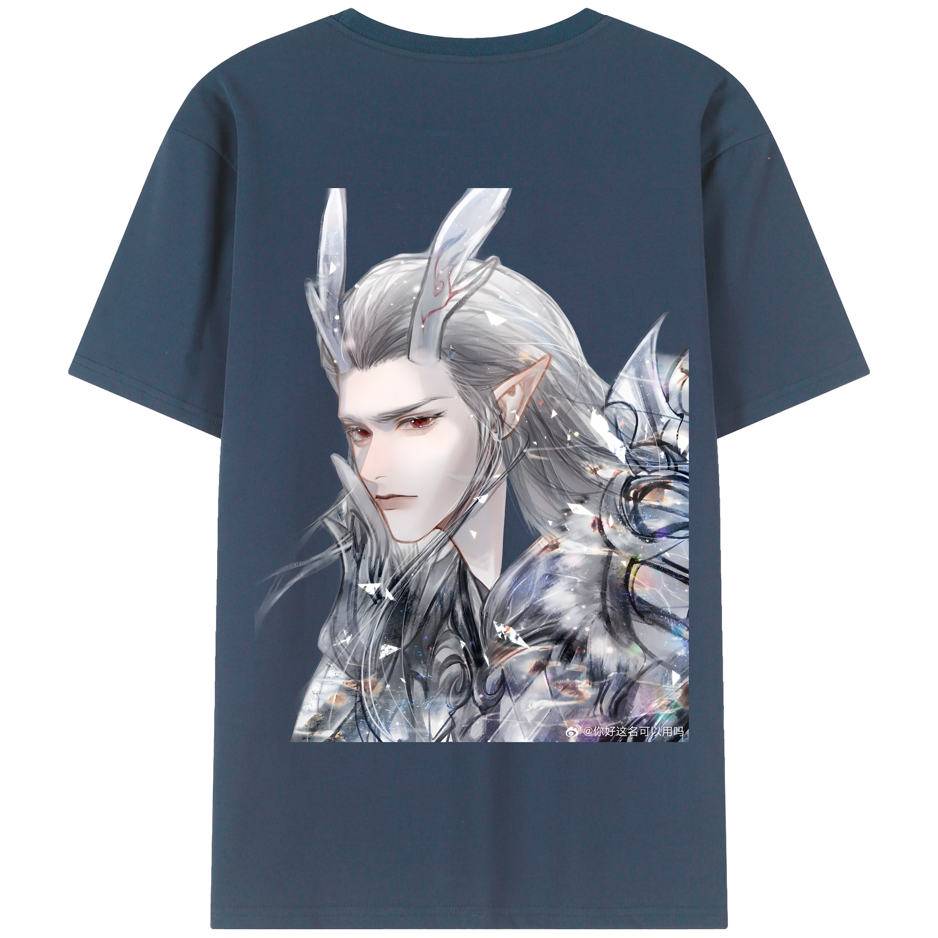 （画像用） Ne Zha 2 ナタ 魔童の大暴れ 綿100％半袖Tシャツ（背面プリント）