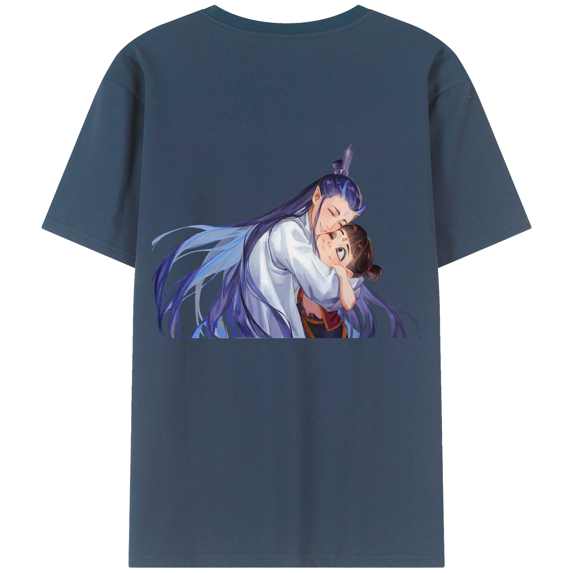 （画像用） Ne Zha 2 ナタ 魔童の大暴れ 綿100％半袖Tシャツ（背面プリント）