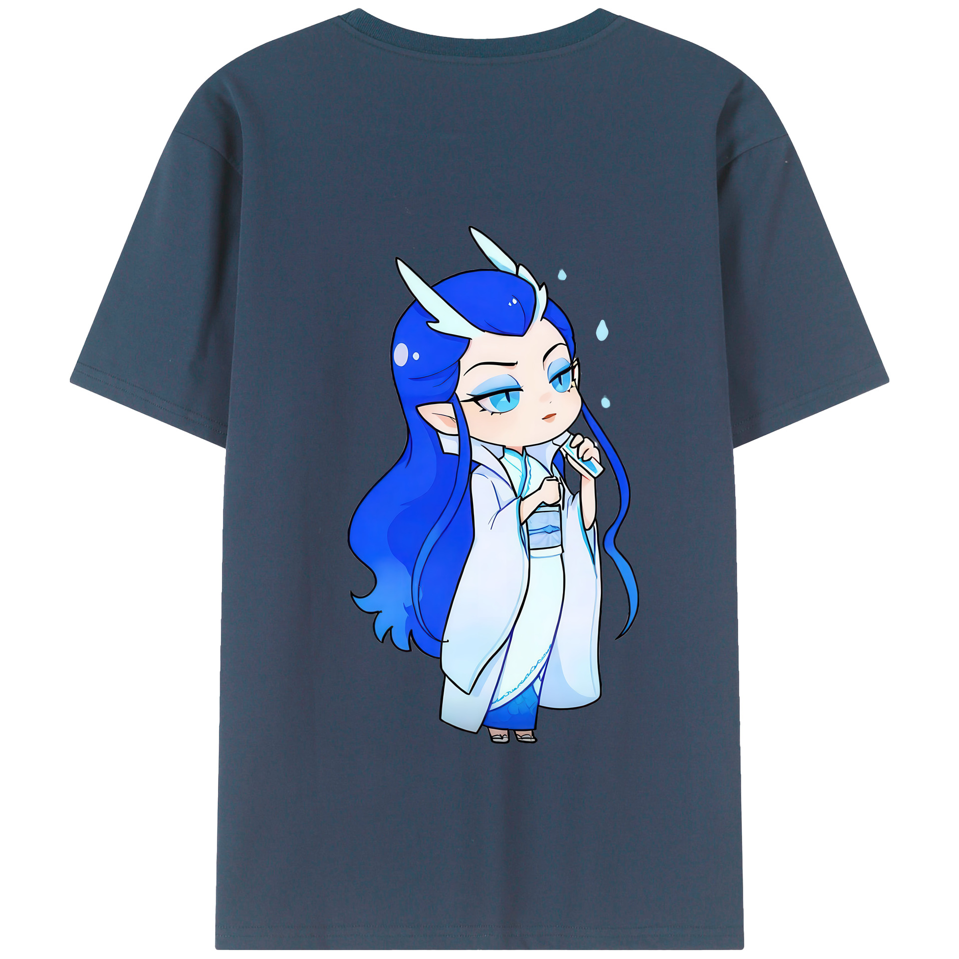 （画像用） Ne Zha 2 ナタ 魔童の大暴れ 綿100％半袖Tシャツ（背面プリント）