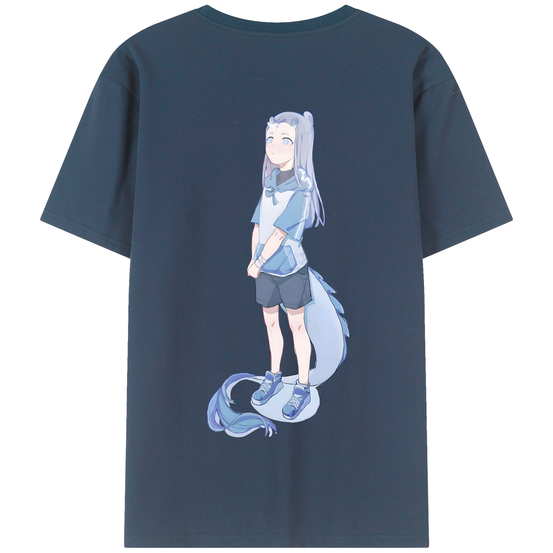 （画像用） Ne Zha 2 ナタ 魔童の大暴れ 綿100％半袖Tシャツ（背面プリント）