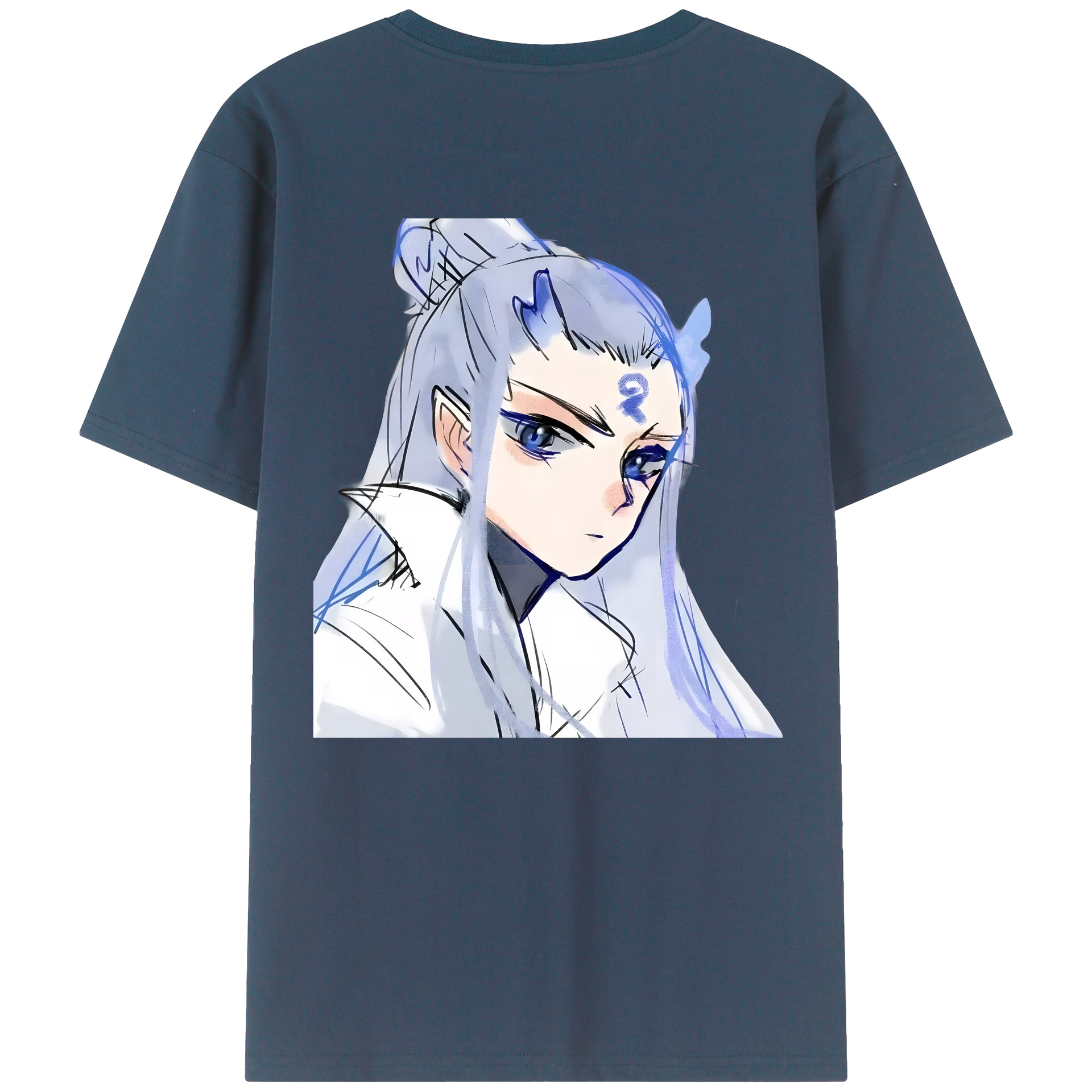 （画像用） Ne Zha 2 ナタ 魔童の大暴れ 綿100％半袖Tシャツ（背面プリント）