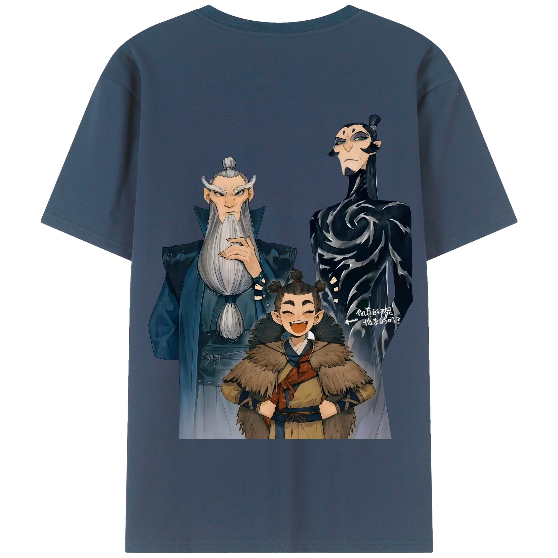 （画像用） Ne Zha 2 ナタ 魔童の大暴れ 綿100％半袖Tシャツ（背面プリント）