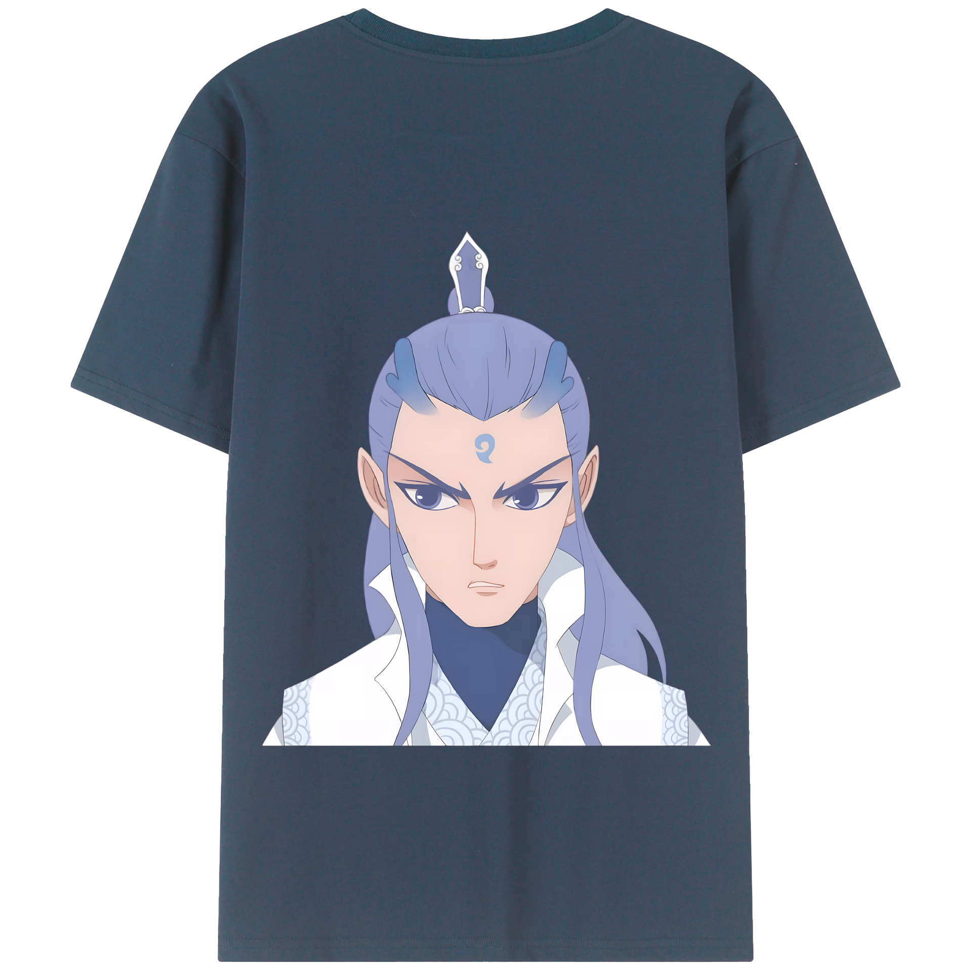 （画像用） Ne Zha 2 ナタ 魔童の大暴れ 綿100％半袖Tシャツ（背面プリント）