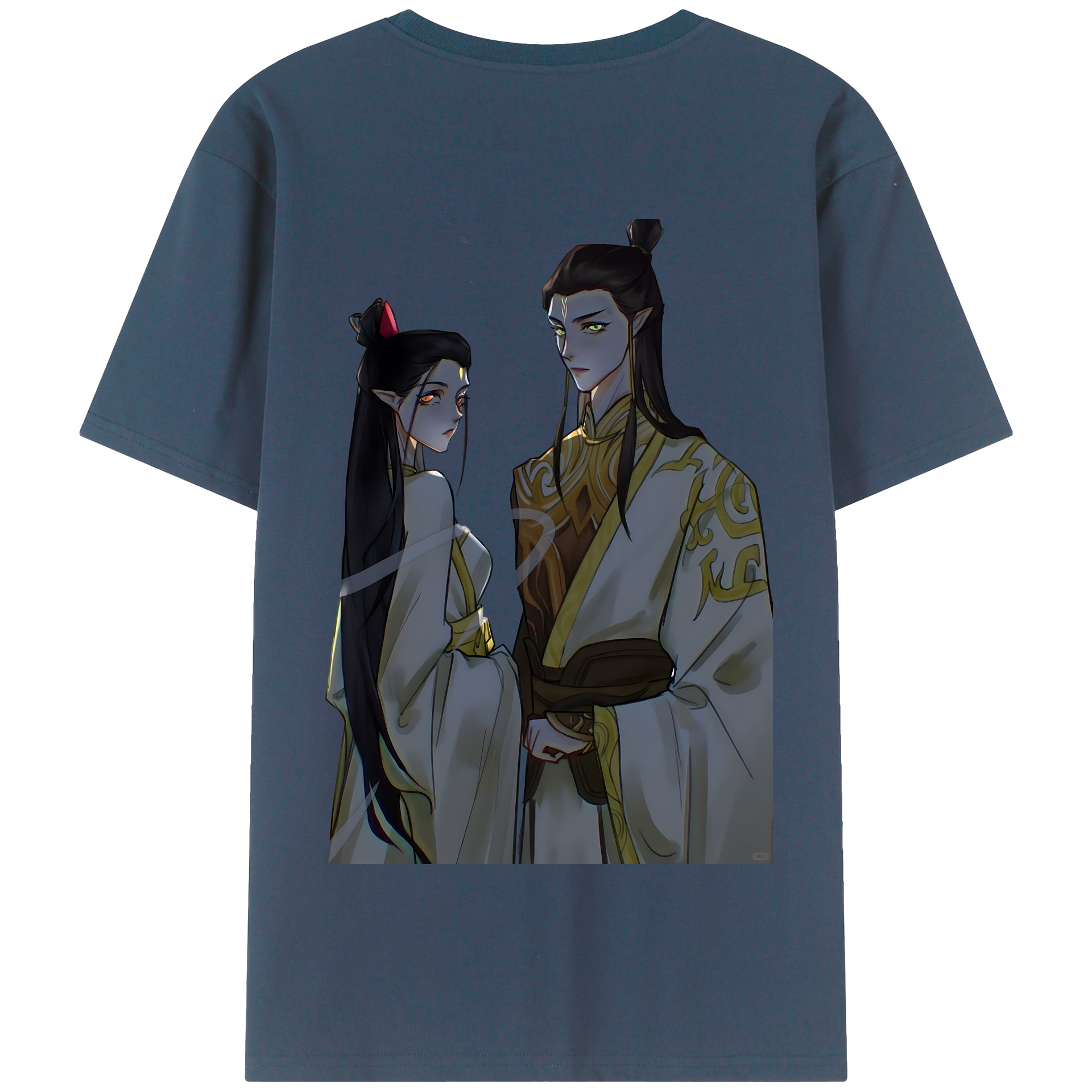 （画像用） Ne Zha 2 ナタ 魔童の大暴れ 綿100％半袖Tシャツ（背面プリント）