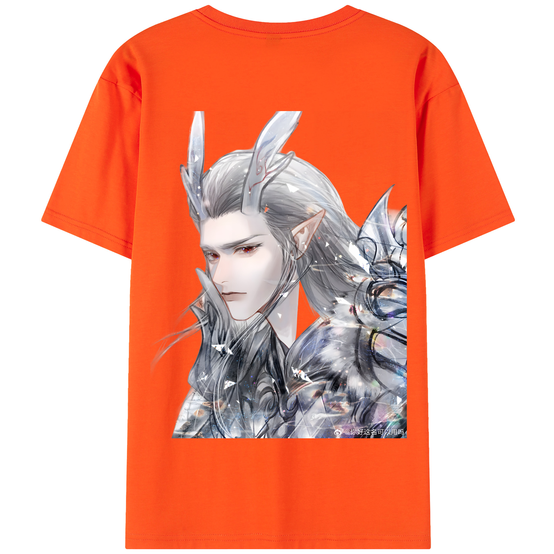 （画像用） Ne Zha 2 ナタ 魔童の大暴れ 綿100％半袖Tシャツ（背面プリント）