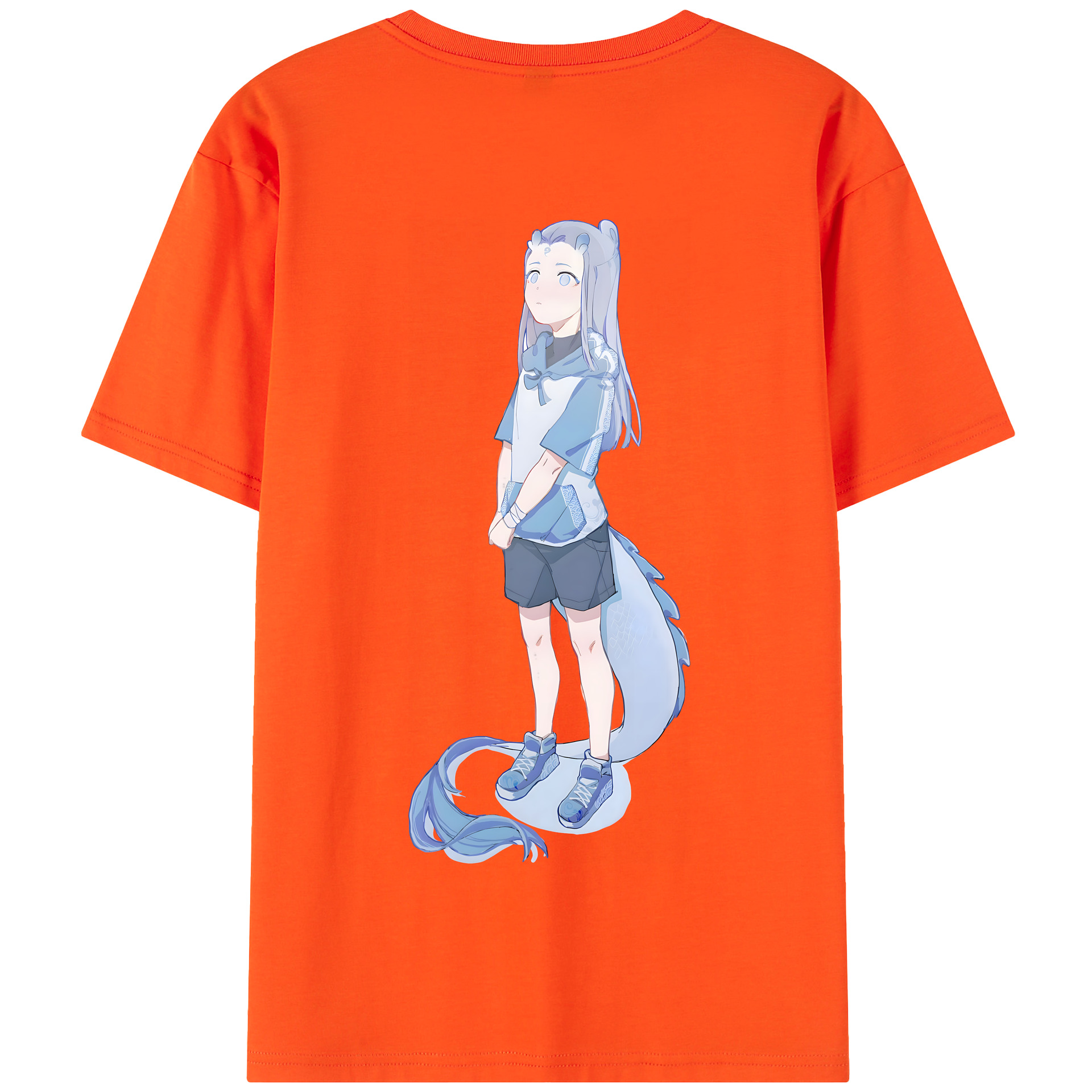 （画像用） Ne Zha 2 ナタ 魔童の大暴れ 綿100％半袖Tシャツ（背面プリント）