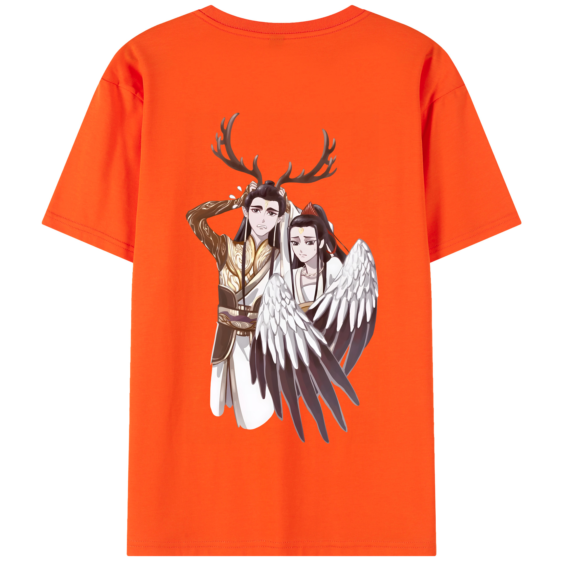 （画像用） Ne Zha 2 ナタ 魔童の大暴れ 綿100％半袖Tシャツ（背面プリント）