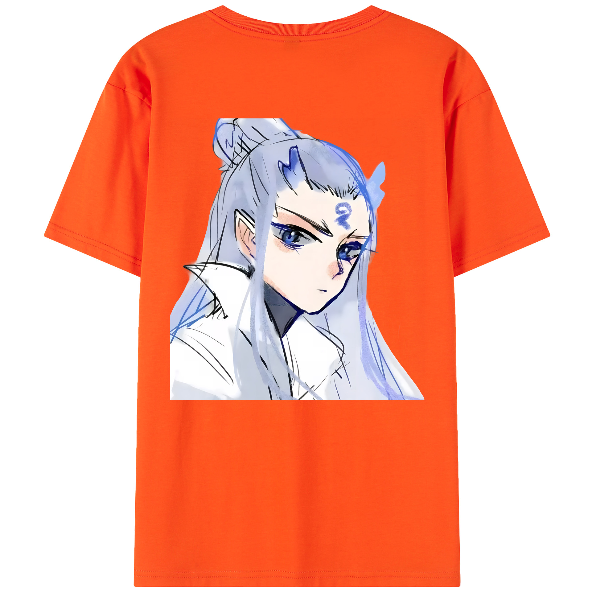（画像用） Ne Zha 2 ナタ 魔童の大暴れ 綿100％半袖Tシャツ（背面プリント）