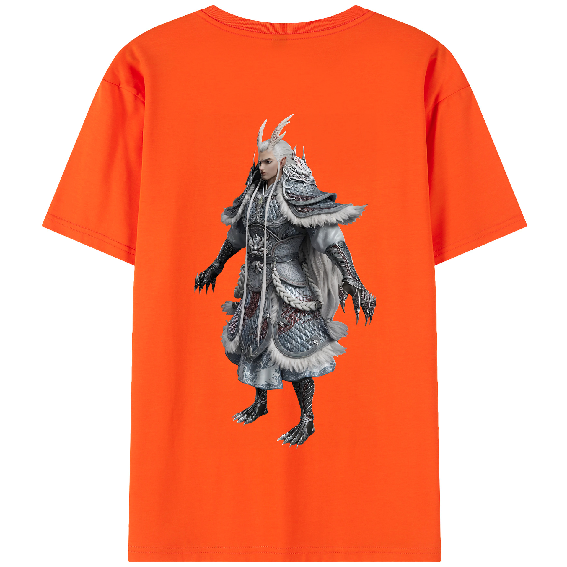 （画像用） Ne Zha 2 ナタ 魔童の大暴れ 綿100％半袖Tシャツ（背面プリント）