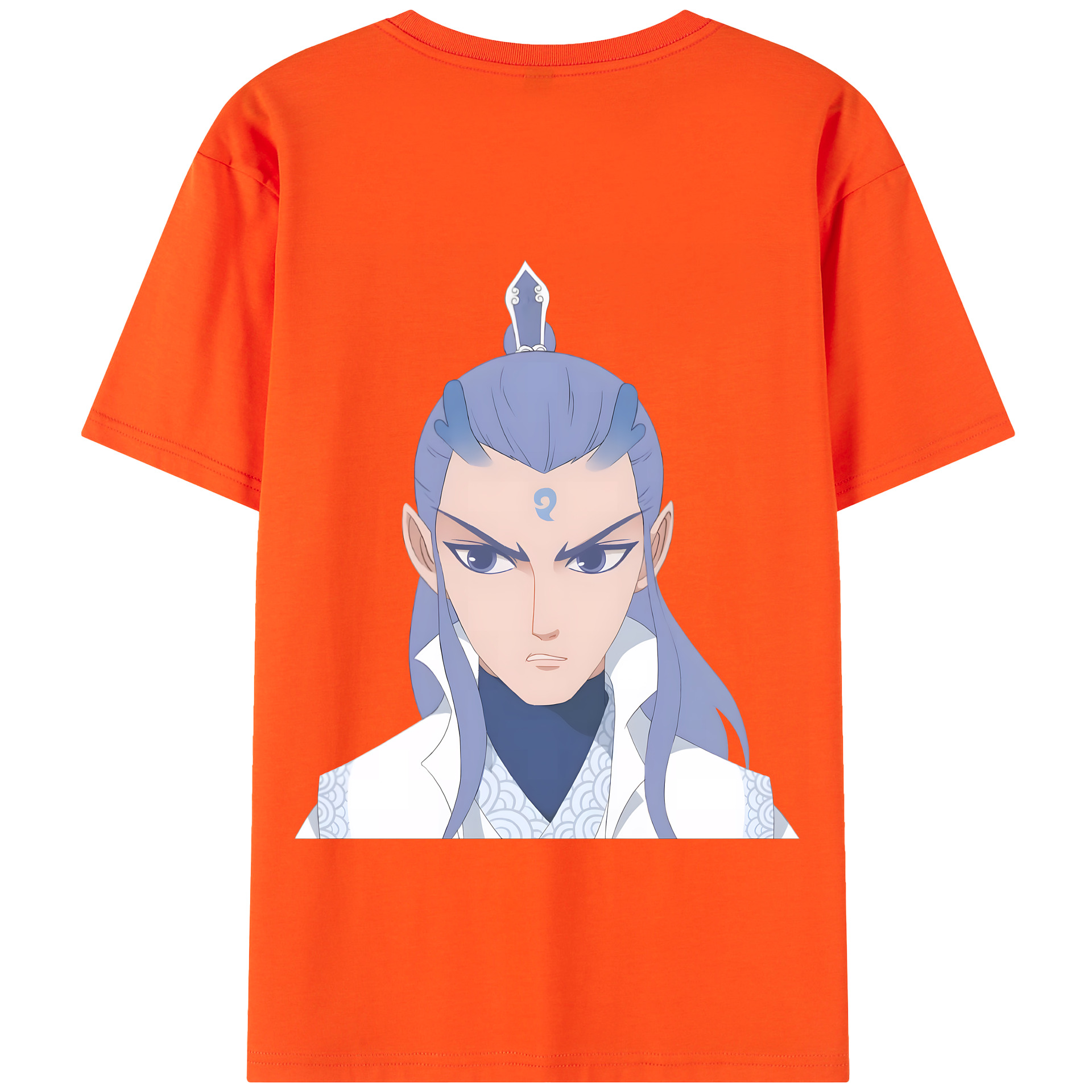 （画像用） Ne Zha 2 ナタ 魔童の大暴れ 綿100％半袖Tシャツ（背面プリント）
