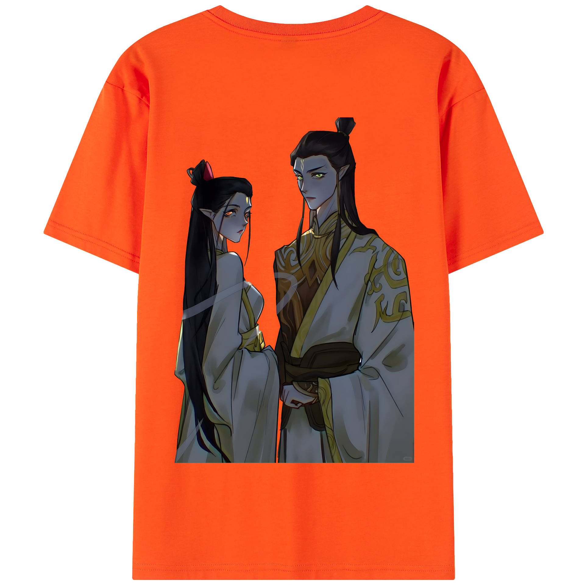 （画像用） Ne Zha 2 ナタ 魔童の大暴れ 綿100％半袖Tシャツ（背面プリント）