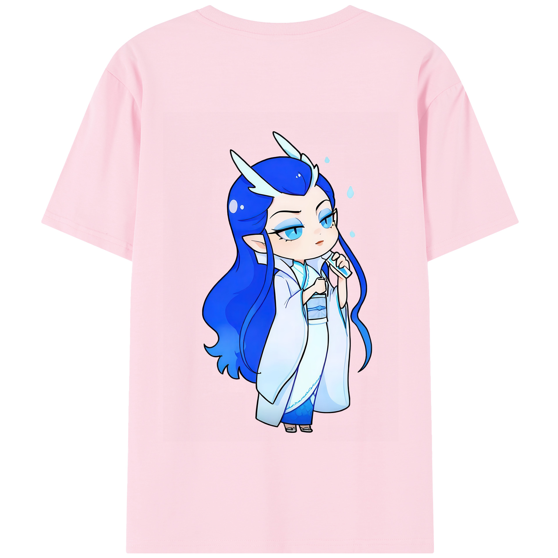 （画像用） Ne Zha 2 ナタ 魔童の大暴れ 綿100％半袖Tシャツ（背面プリント）