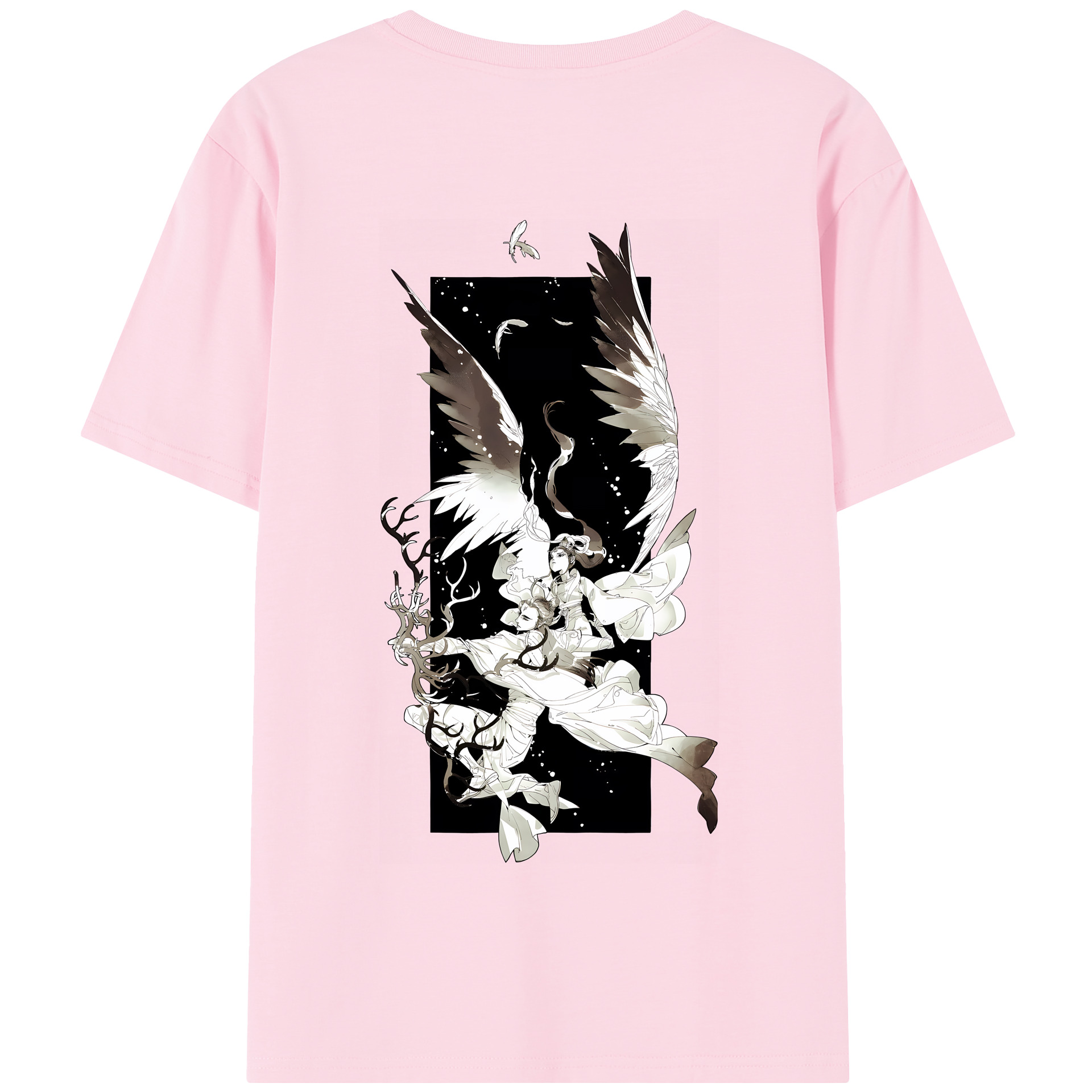 （画像用） Ne Zha 2 ナタ 魔童の大暴れ 綿100％半袖Tシャツ（背面プリント）