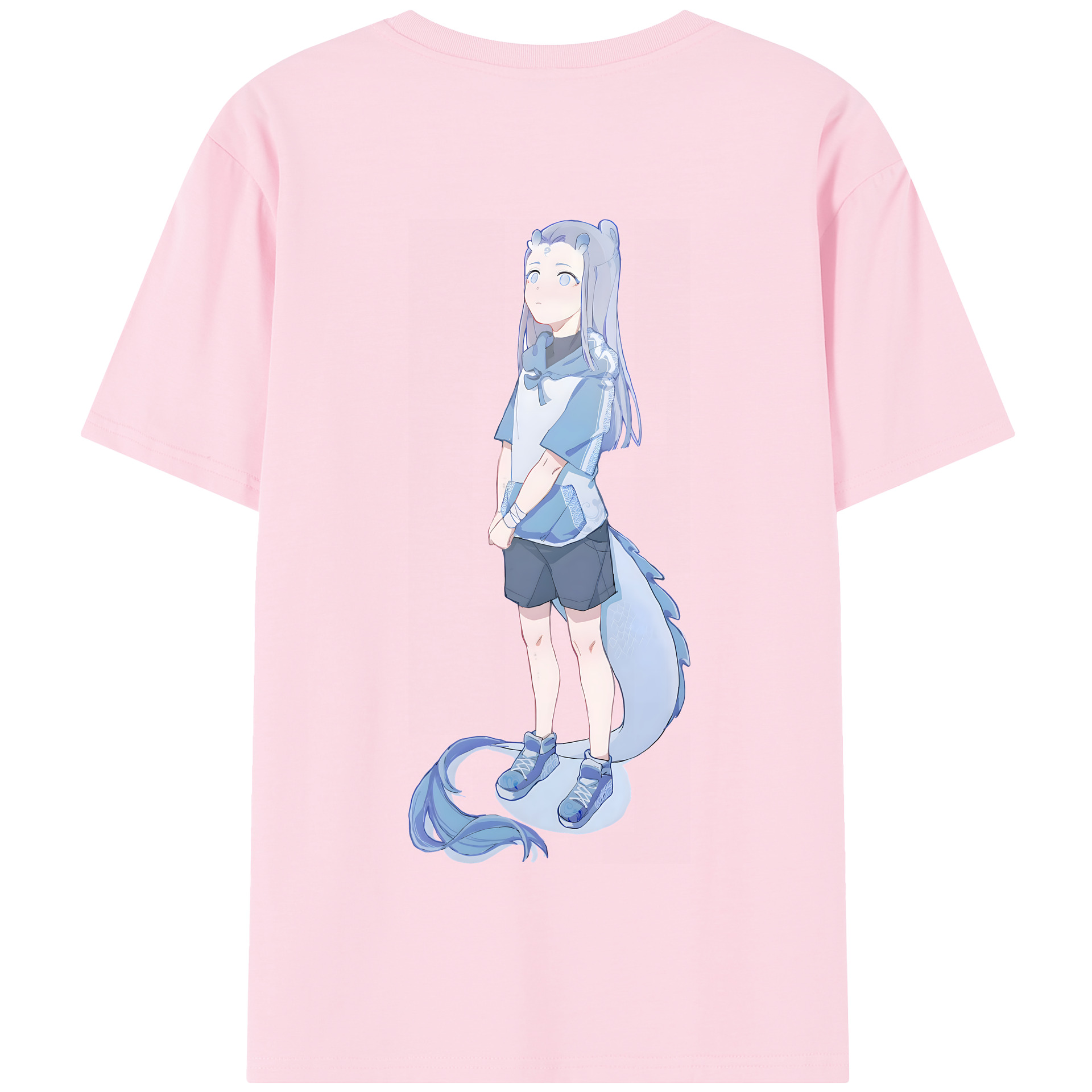 （画像用） Ne Zha 2 ナタ 魔童の大暴れ 綿100％半袖Tシャツ（背面プリント）