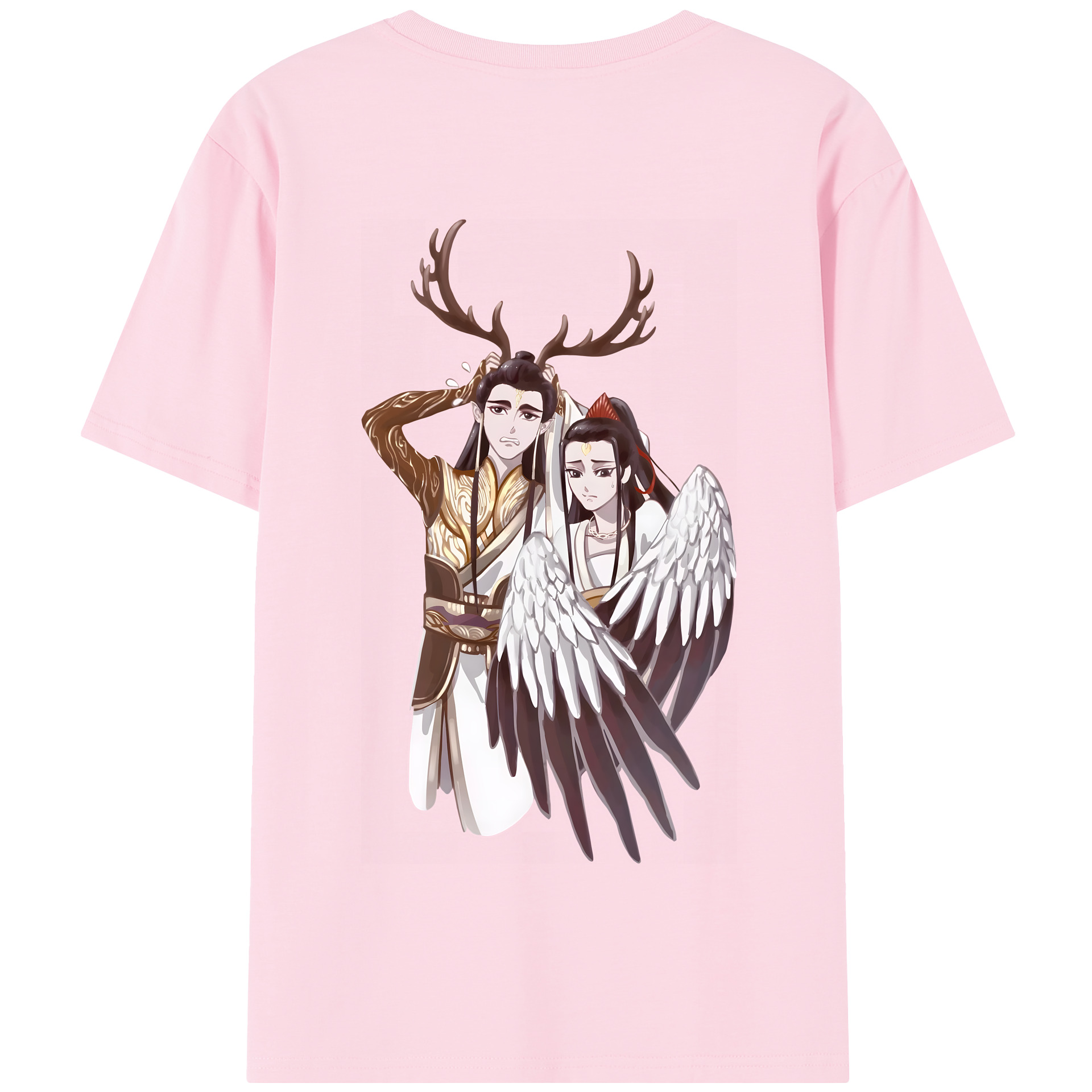 （画像用） Ne Zha 2 ナタ 魔童の大暴れ 綿100％半袖Tシャツ（背面プリント）