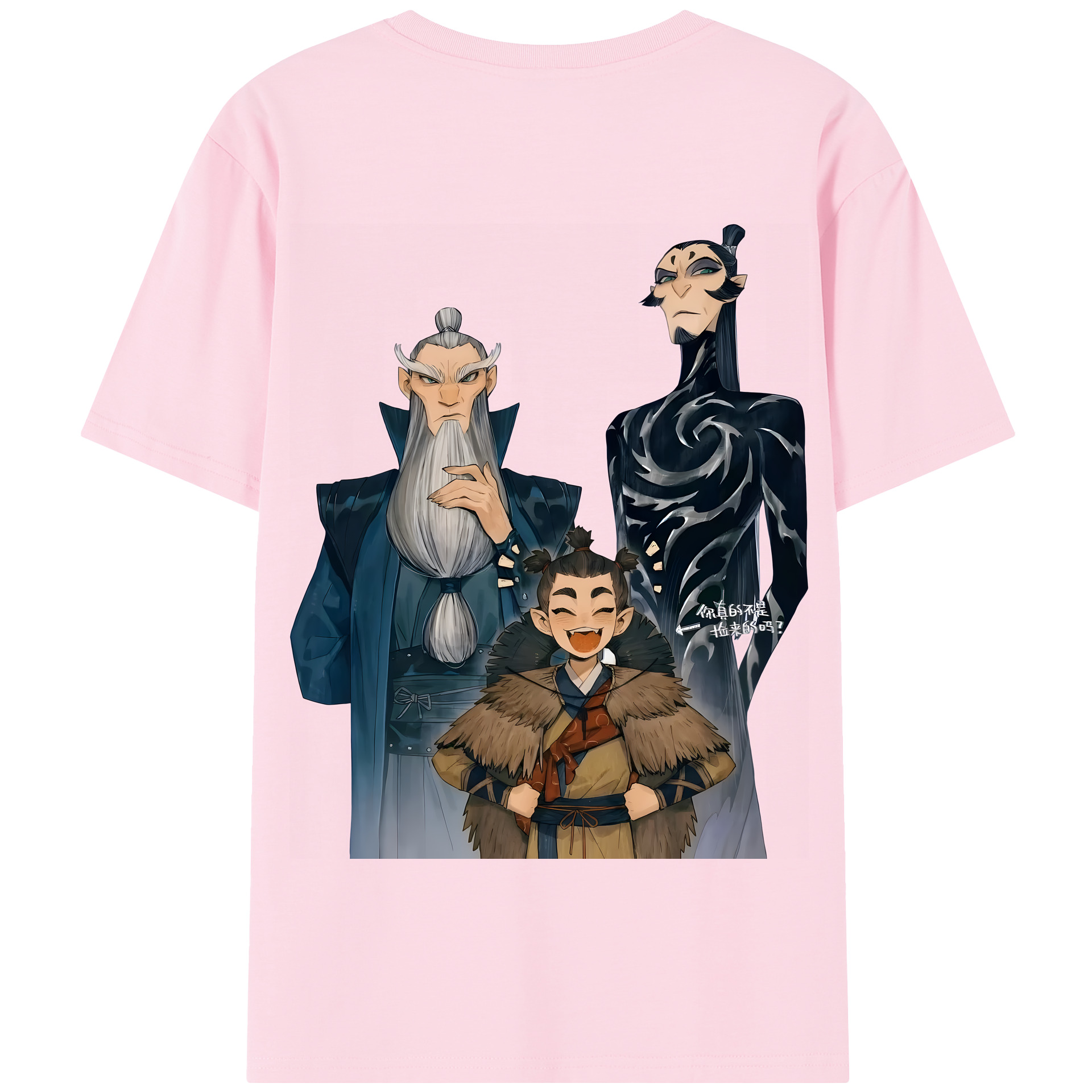（画像用） Ne Zha 2 ナタ 魔童の大暴れ 綿100％半袖Tシャツ（背面プリント）