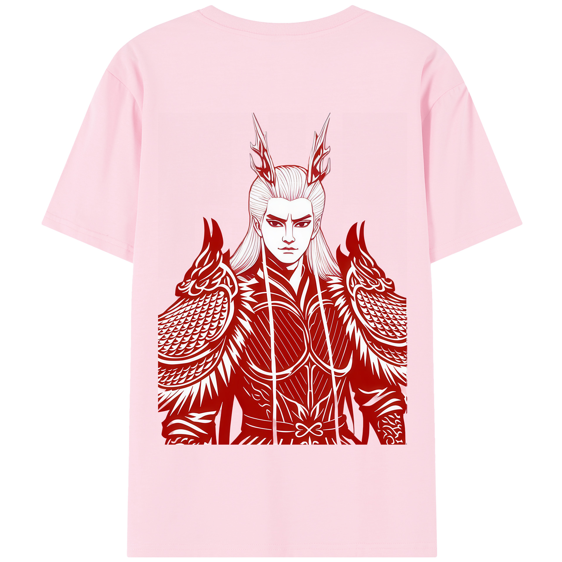 （画像用） Ne Zha 2 ナタ 魔童の大暴れ 綿100％半袖Tシャツ（背面プリント）