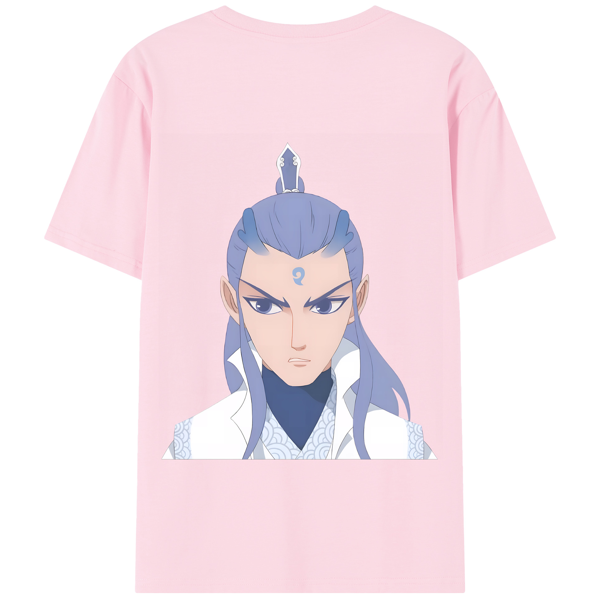 （画像用） Ne Zha 2 ナタ 魔童の大暴れ 綿100％半袖Tシャツ（背面プリント）