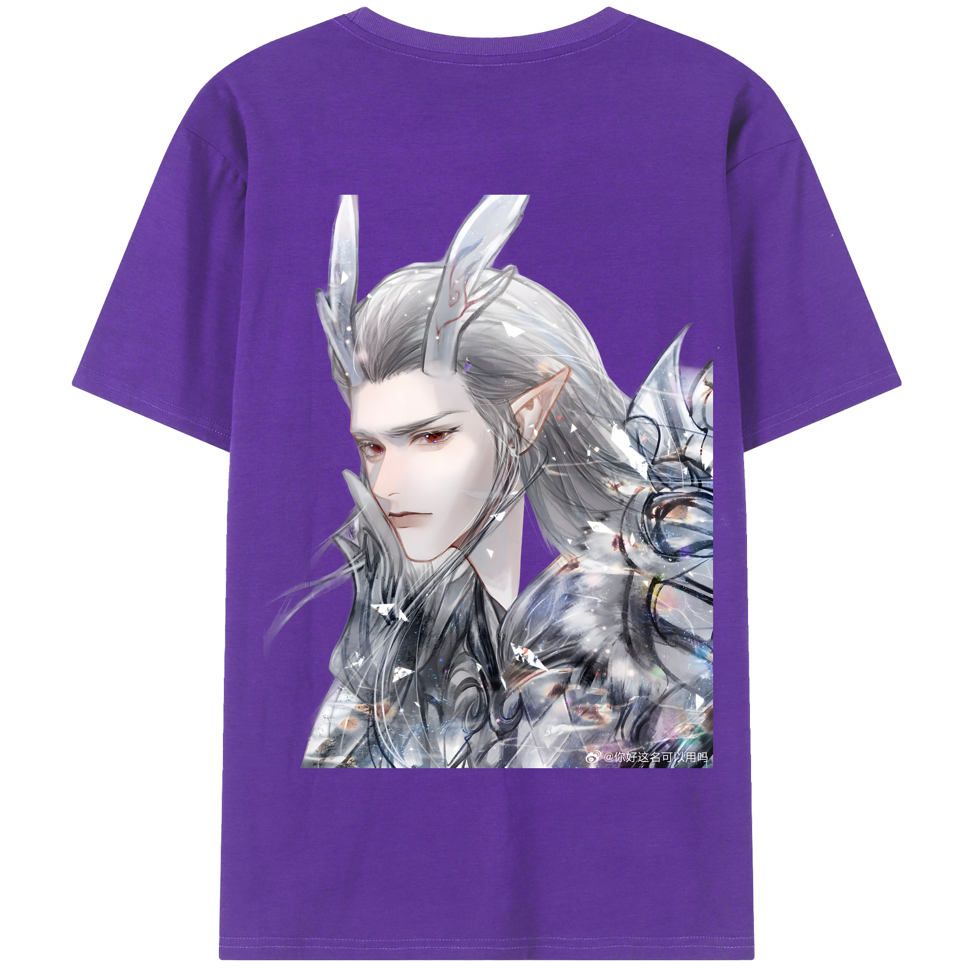 （画像用） Ne Zha 2 ナタ 魔童の大暴れ 綿100％半袖Tシャツ（背面プリント）