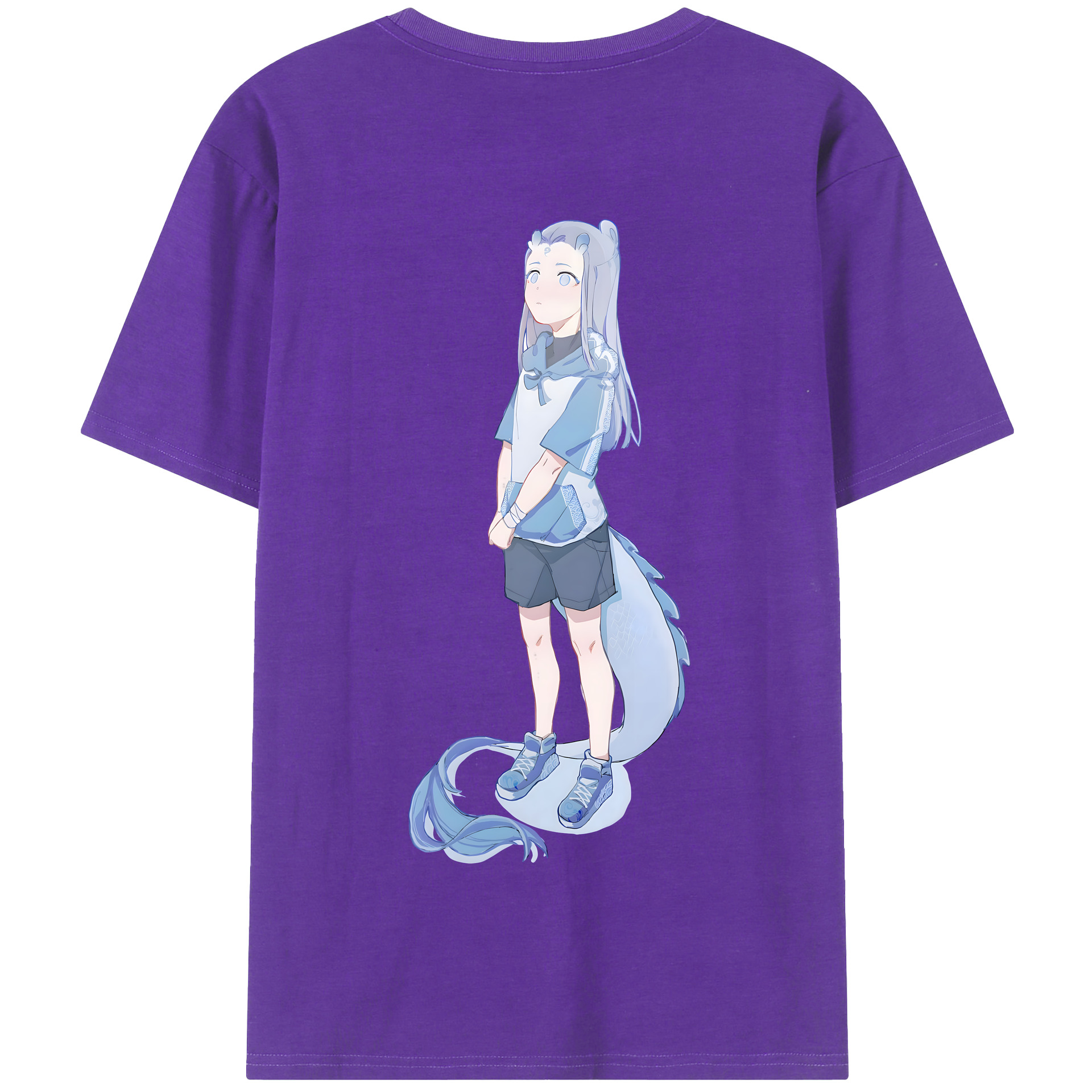 （画像用） Ne Zha 2 ナタ 魔童の大暴れ 綿100％半袖Tシャツ（背面プリント）