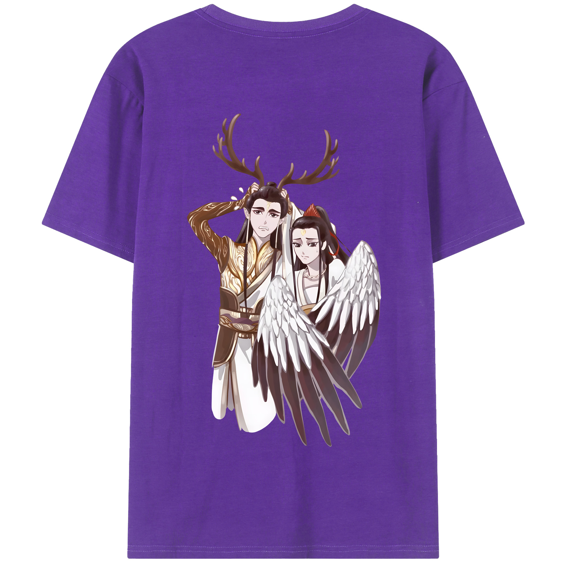 （画像用） Ne Zha 2 ナタ 魔童の大暴れ 綿100％半袖Tシャツ（背面プリント）