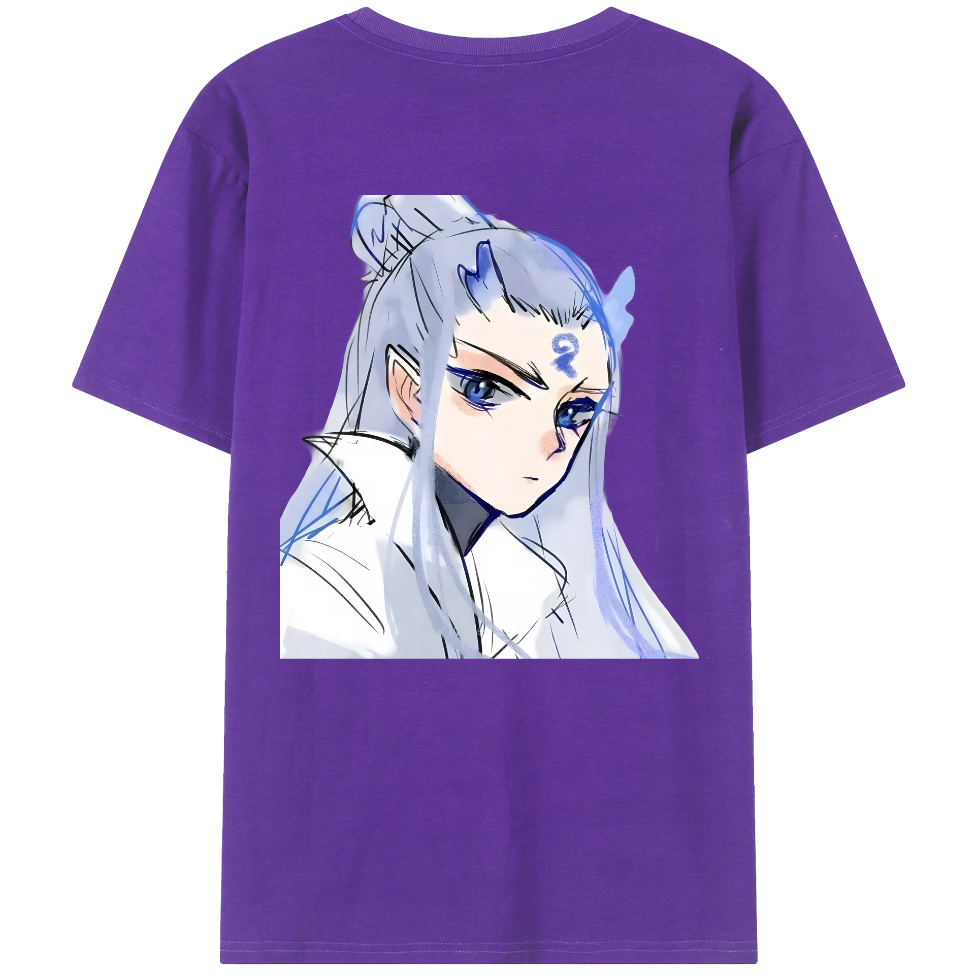 （画像用） Ne Zha 2 ナタ 魔童の大暴れ 綿100％半袖Tシャツ（背面プリント）