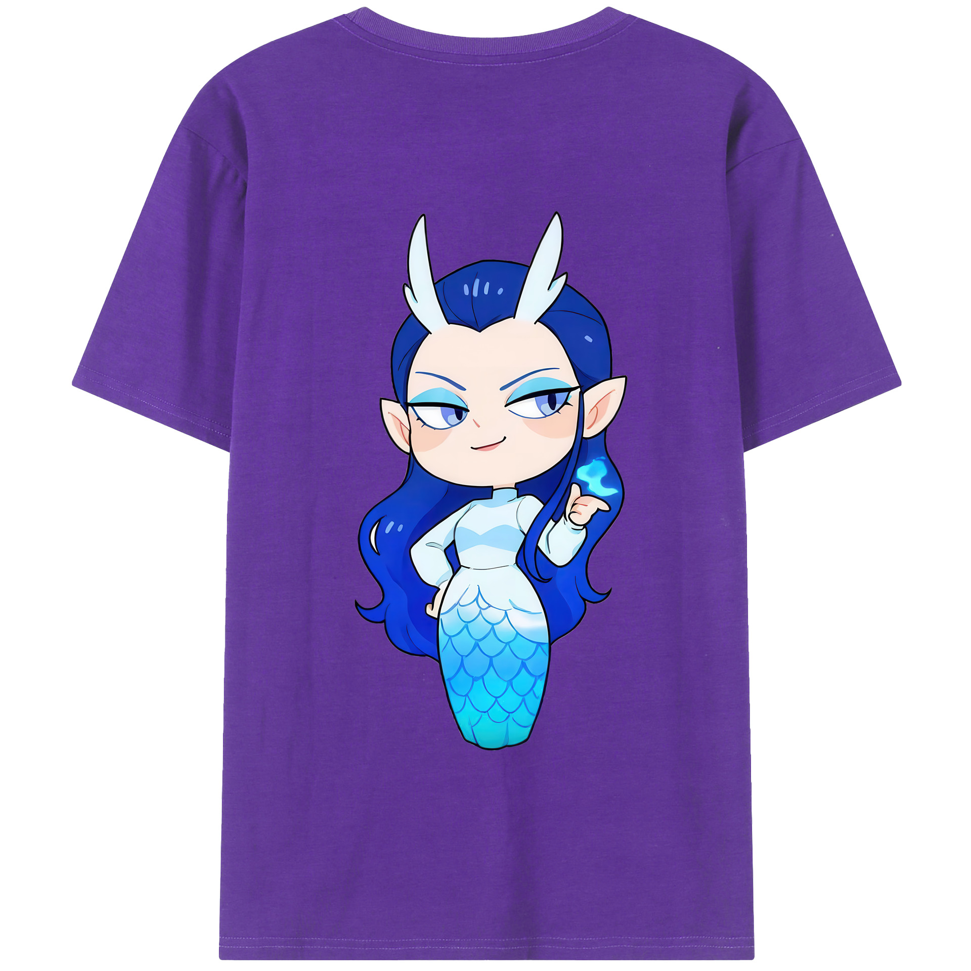 （画像用） Ne Zha 2 ナタ 魔童の大暴れ 綿100％半袖Tシャツ（背面プリント）