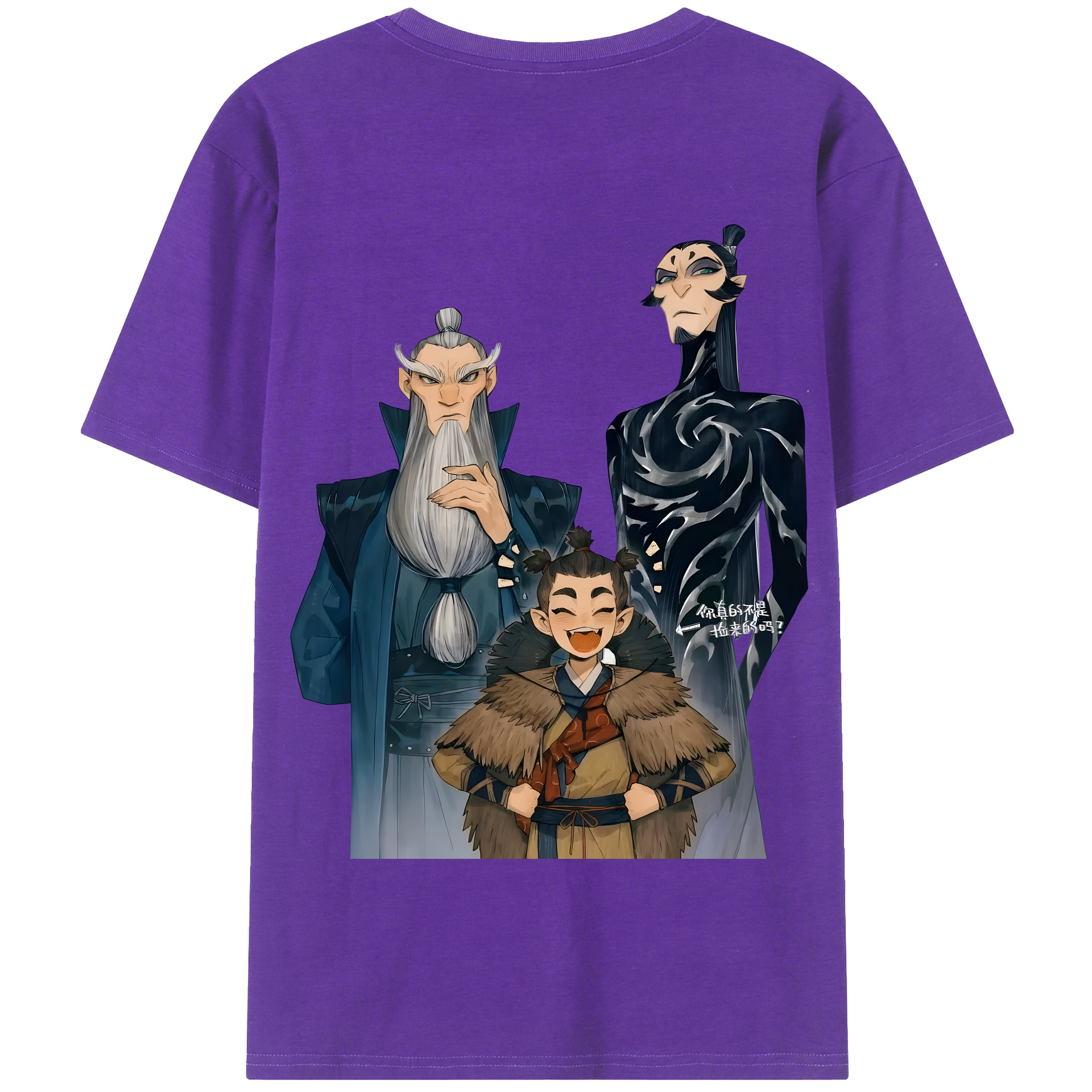 （画像用） Ne Zha 2 ナタ 魔童の大暴れ 綿100％半袖Tシャツ（背面プリント）