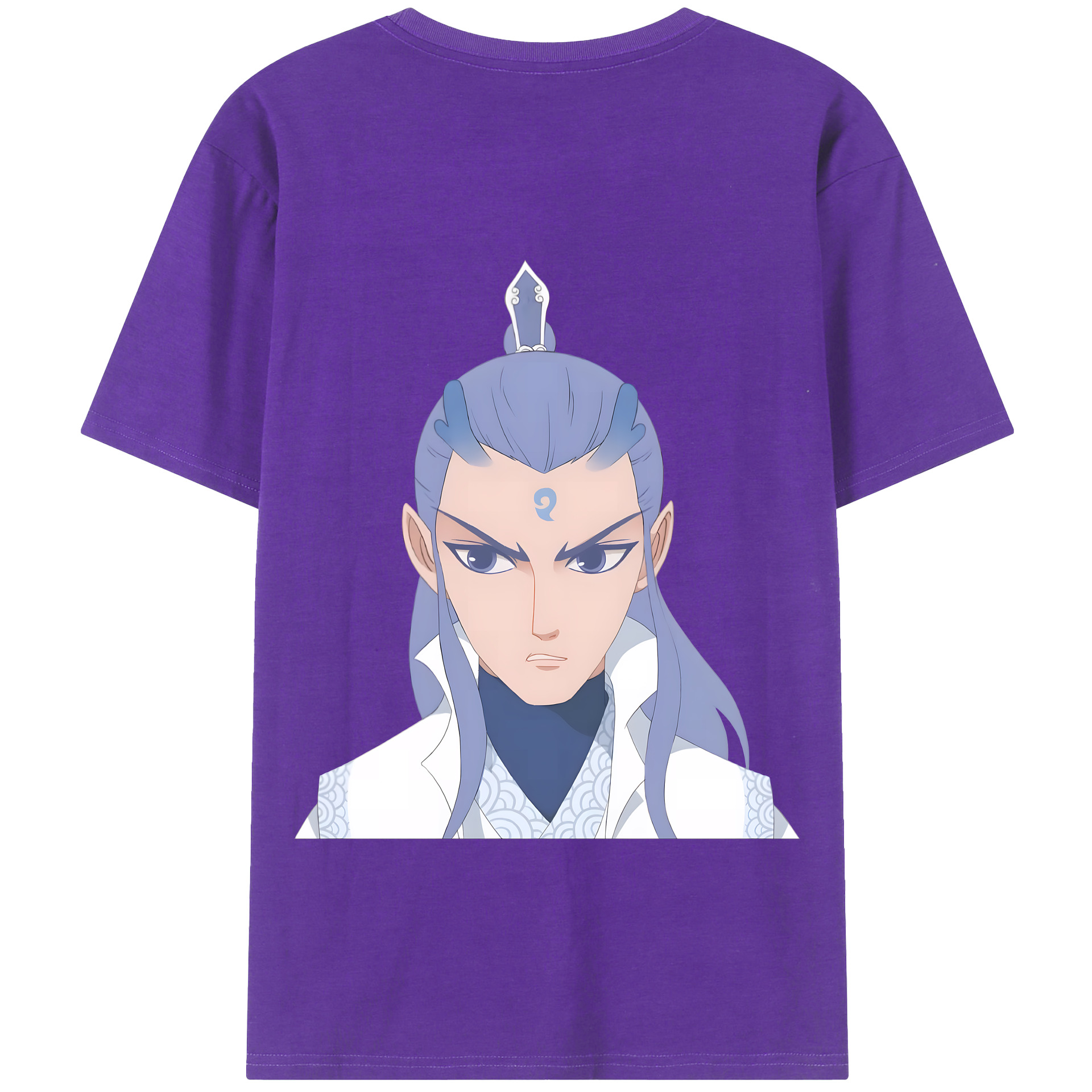 （画像用） Ne Zha 2 ナタ 魔童の大暴れ 綿100％半袖Tシャツ（背面プリント）