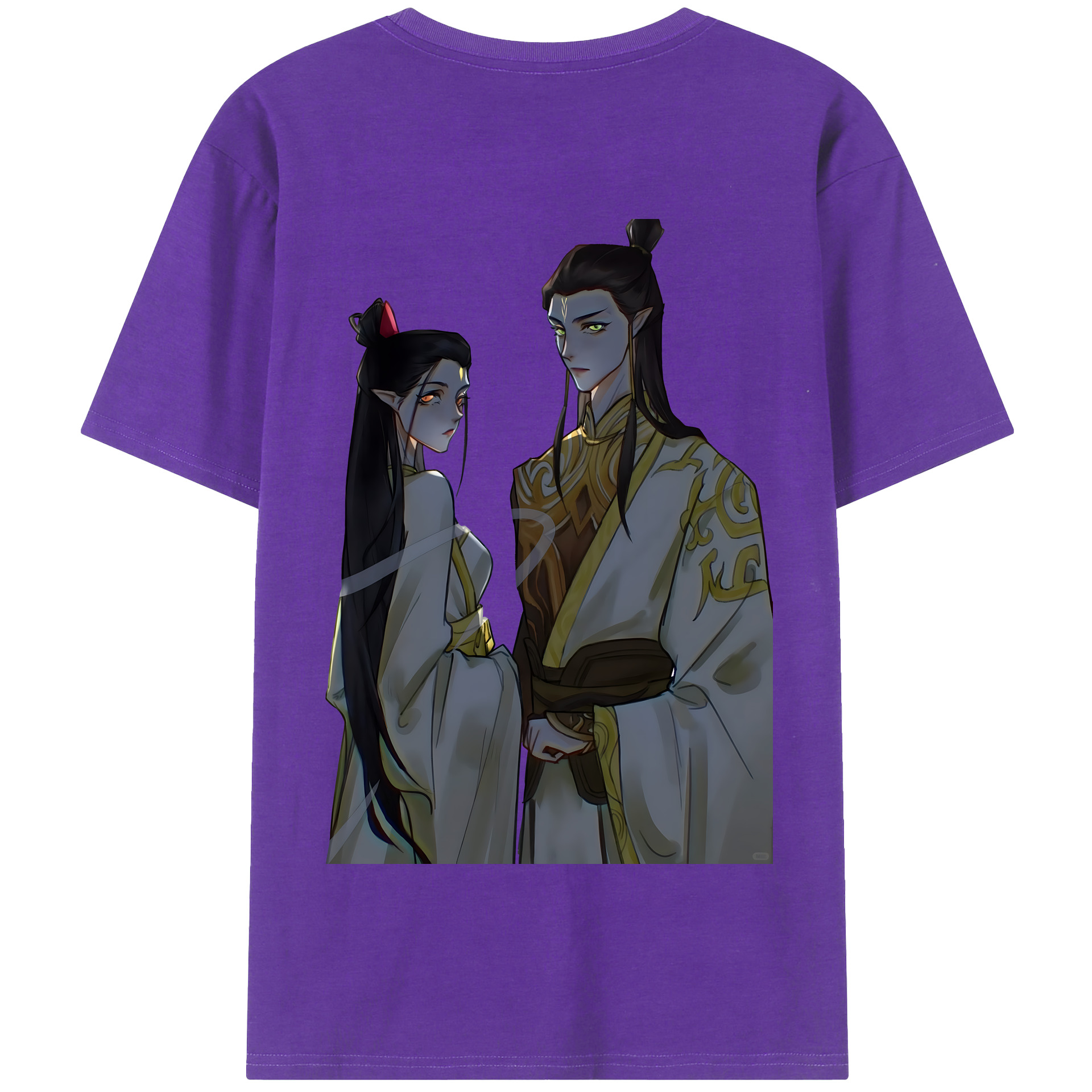 （画像用） Ne Zha 2 ナタ 魔童の大暴れ 綿100％半袖Tシャツ（背面プリント）