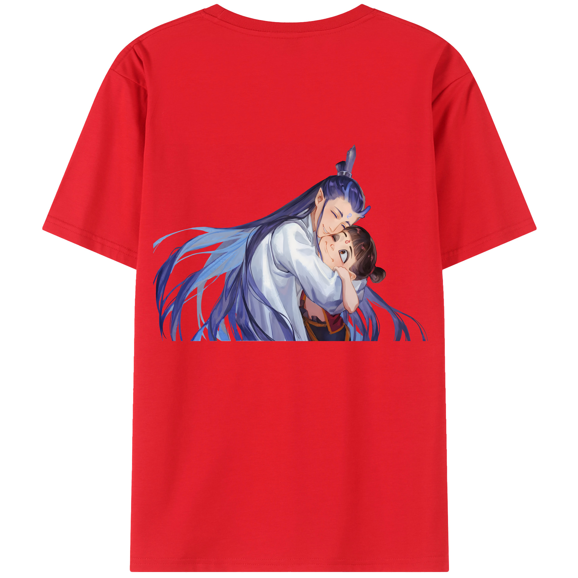 （画像用） Ne Zha 2 ナタ 魔童の大暴れ 綿100％半袖Tシャツ（背面プリント）