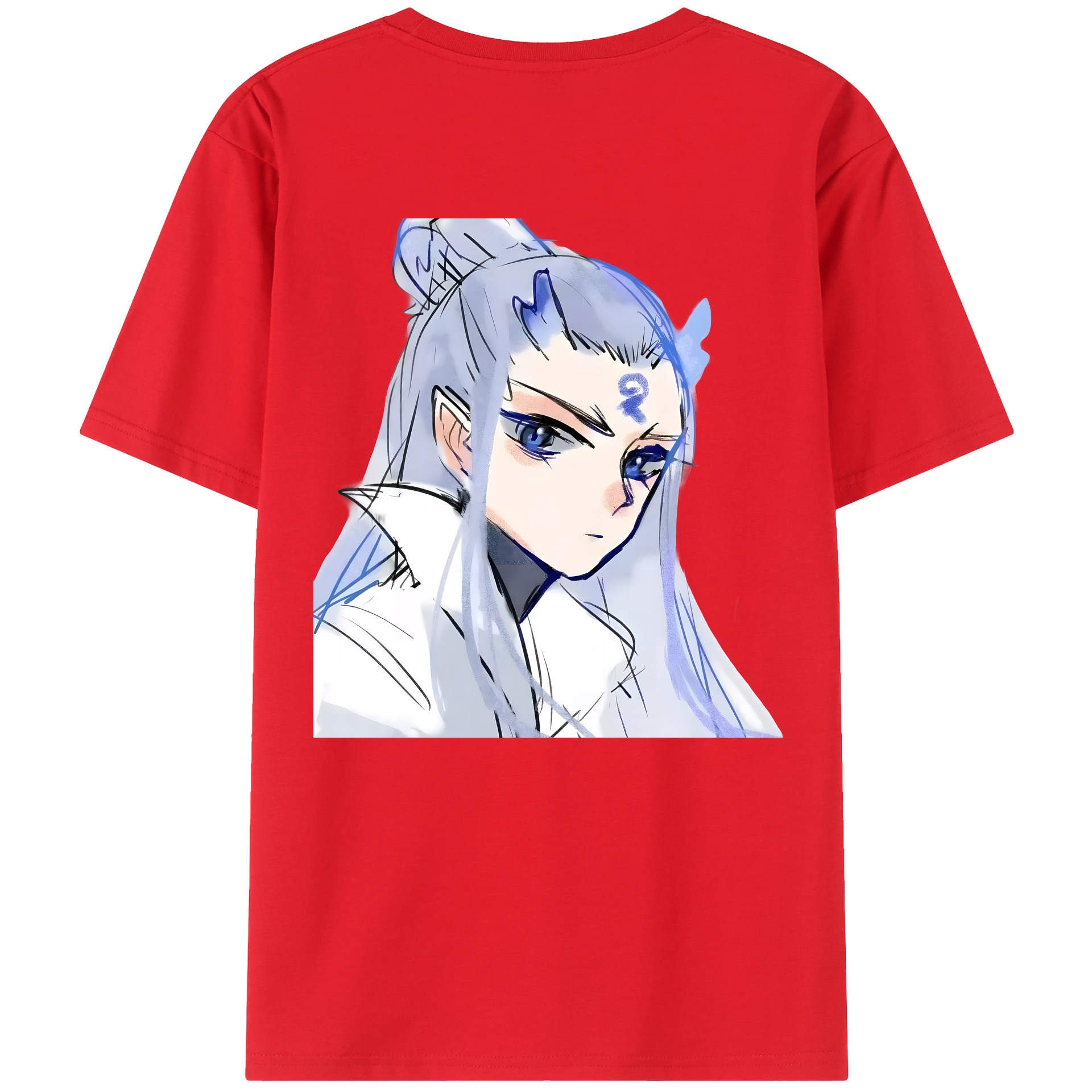 （画像用） Ne Zha 2 ナタ 魔童の大暴れ 綿100％半袖Tシャツ（背面プリント）